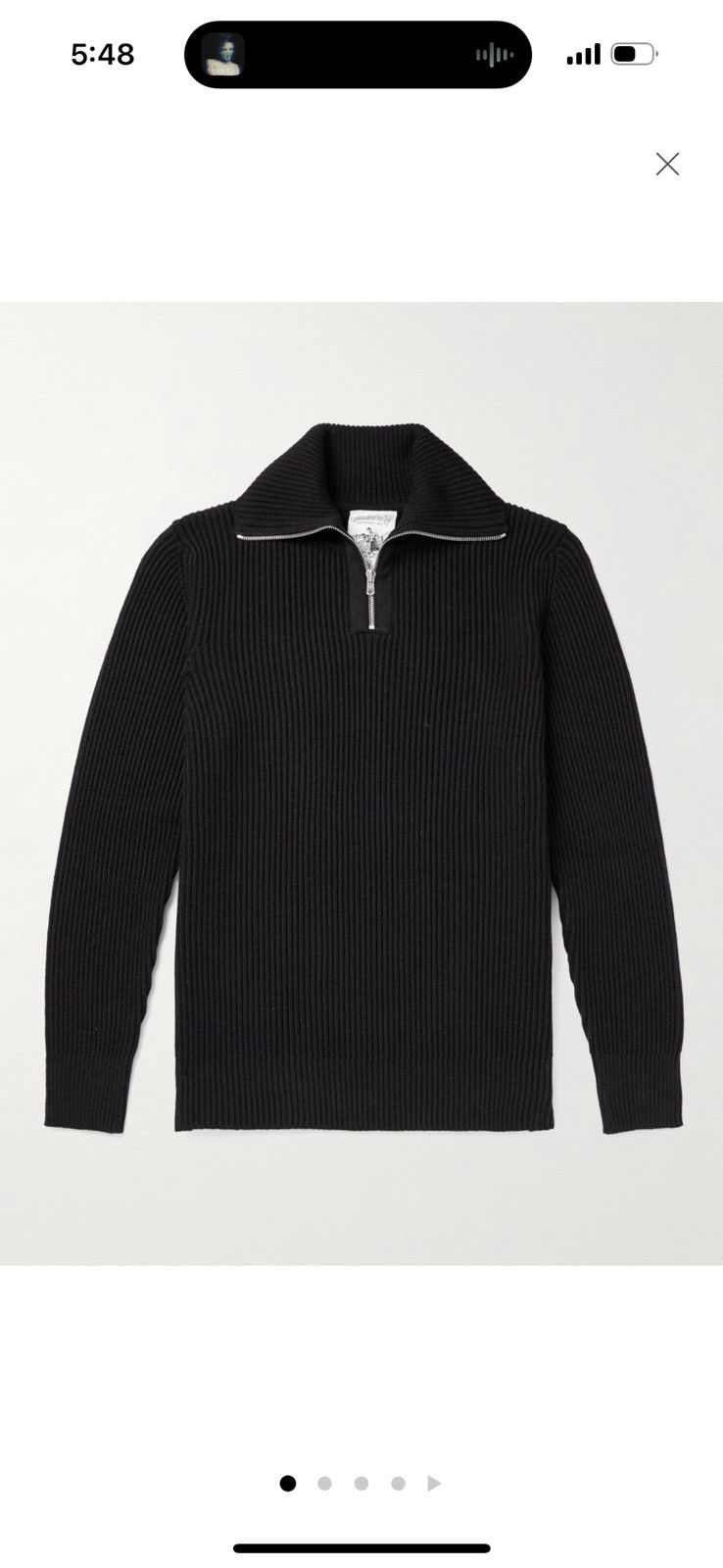 image of S N S Herning Fender Ribbed Sweater Black , Men's (Size Medium)