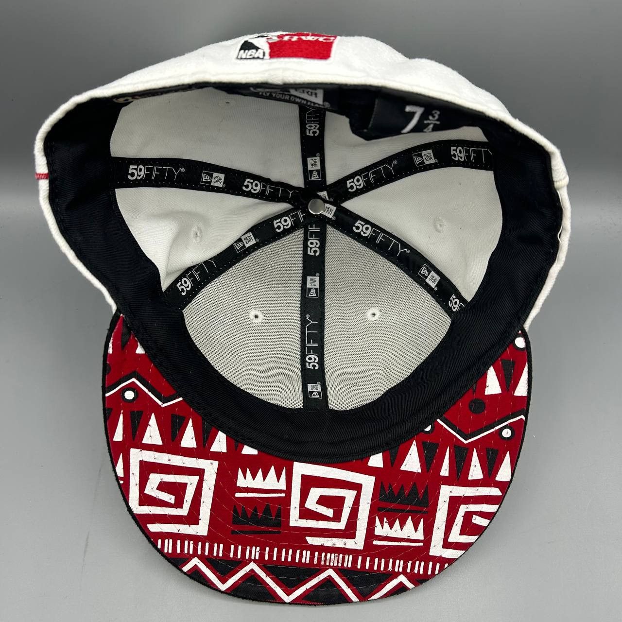 New Era Miami Heat Hat Men 7 3/4 White NBA HWC 59Fifty Fitted Cap Size ONE SIZE - 2 Thumbnail