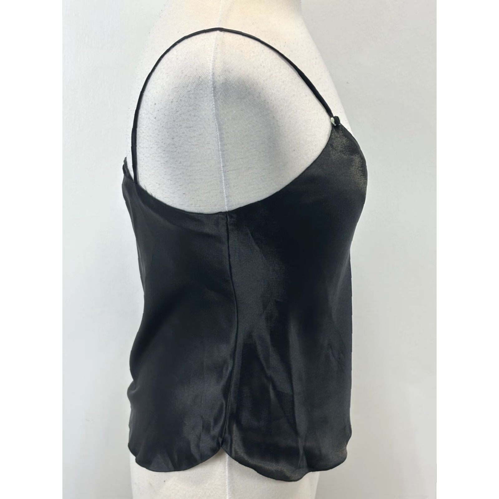 Lord & Taylor VINTAGE NEW! Lord & Taylor Satin Cami Tank Top Sz Medium Women’s Black Size M / US 6-8 / IT 42-44 - 4 Thumbnail