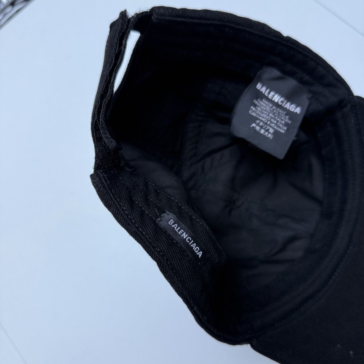 Balenciaga Balenciaga embroidered logo black cap hat Size ONE SIZE - 5 Thumbnail