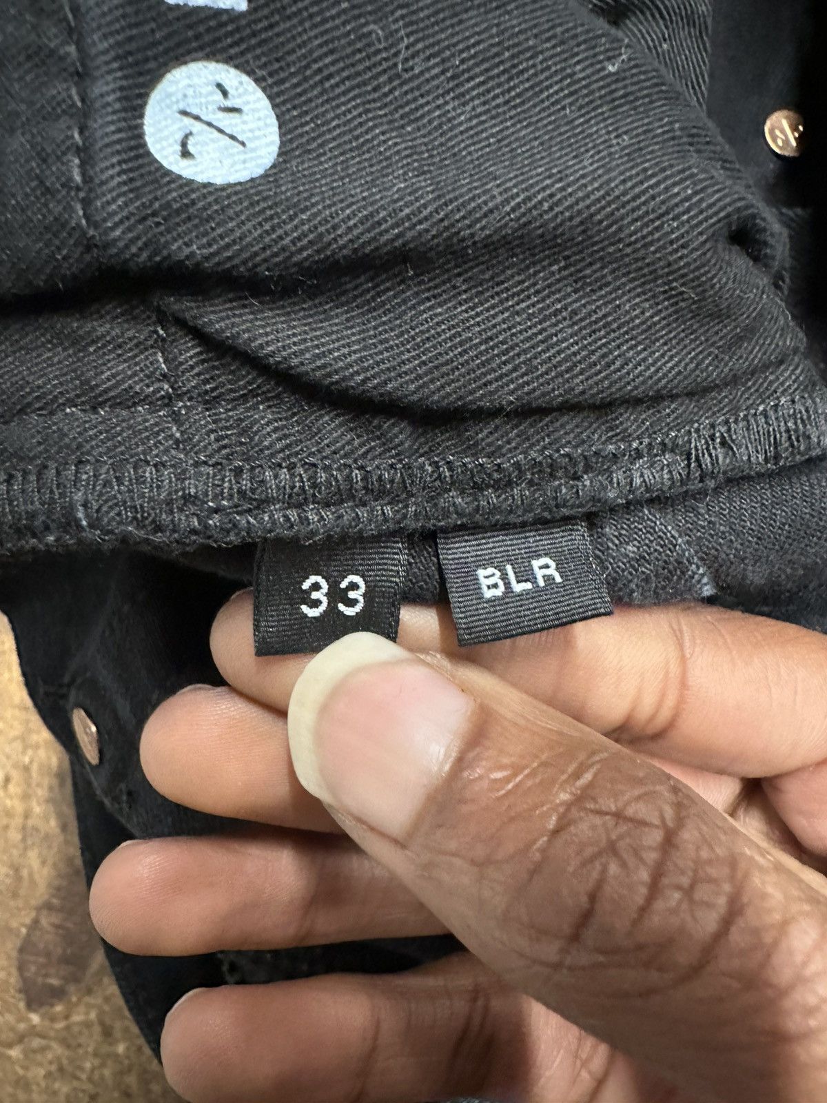 Purple Brand Purple Brand Plain Black Waxed Denim Jeans Size 33 Size US 33 - 5 Thumbnail