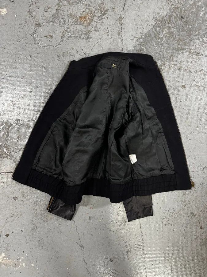 Just Cavalli 2000s Cavalli Black Wool & Leather Multi Zips Jacket Size US M / EU 48-50 / 2 - 7 Thumbnail