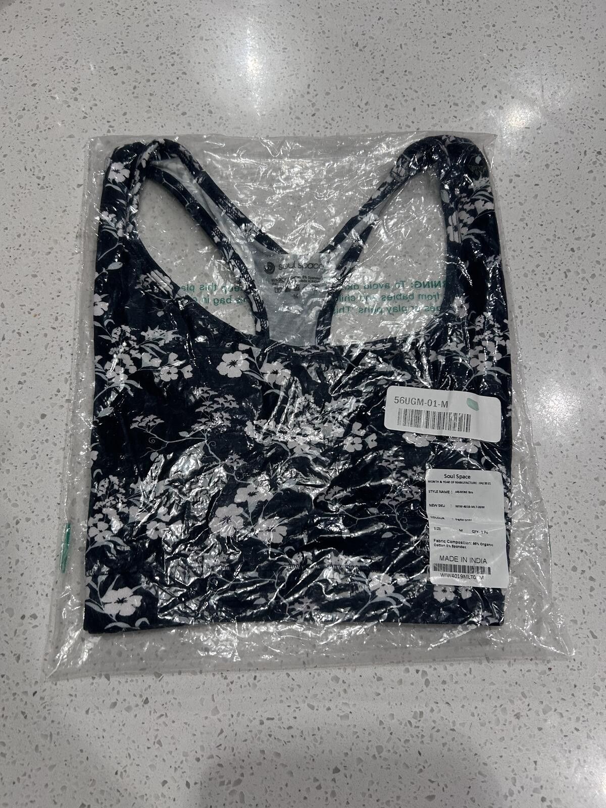 Other Soul Space Organic Digital Print Jasmine Bra | Size M Size ONE SIZE - 6 Thumbnail