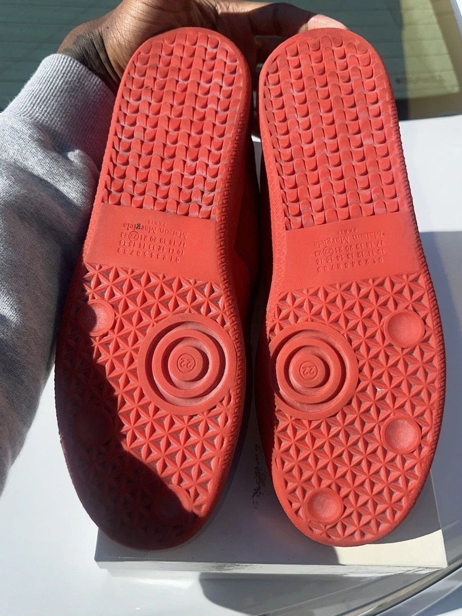 Maison Margiela Maison Margiela GAT Replica Red 12 45 Leather Low Tops Size US 12 / EU 45 - 10 Thumbnail