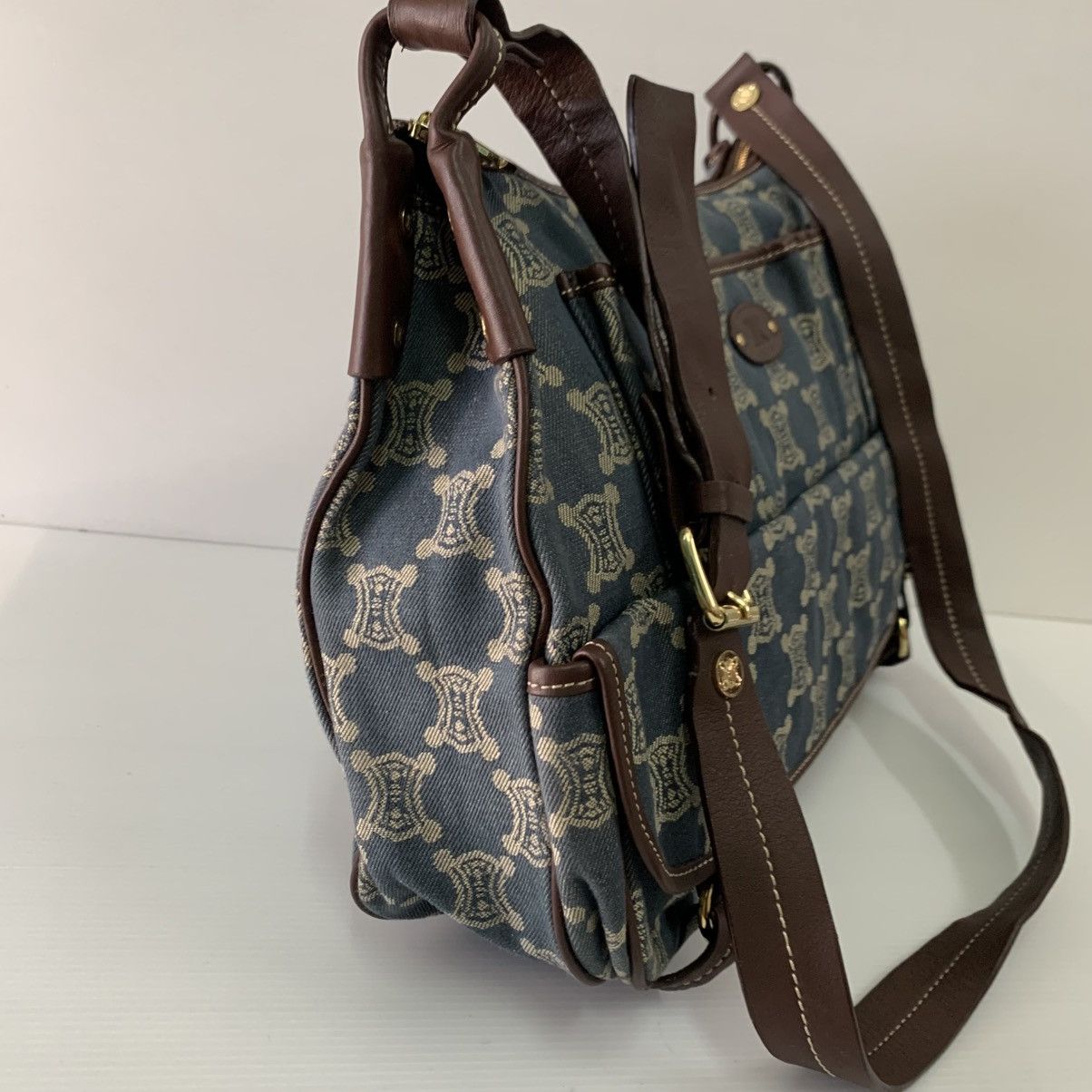 Celine Celine Canvas Denime Shoulder Pre-Owned Bag Size ONE SIZE - 5 Thumbnail