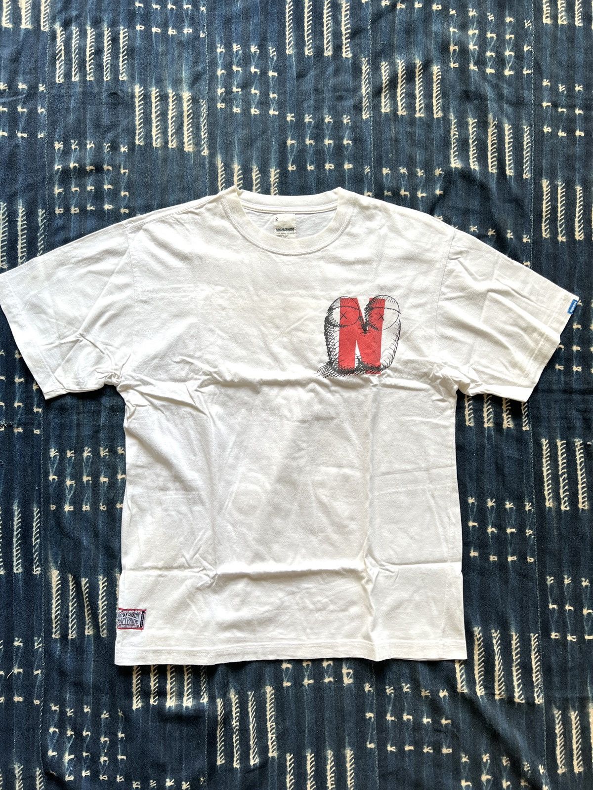 Original Fake Neighborhood X Kaws Original Fake Cross Logo T-shirt 2010ss Size US M / EU 48-50 / 2 - 2 Thumbnail
