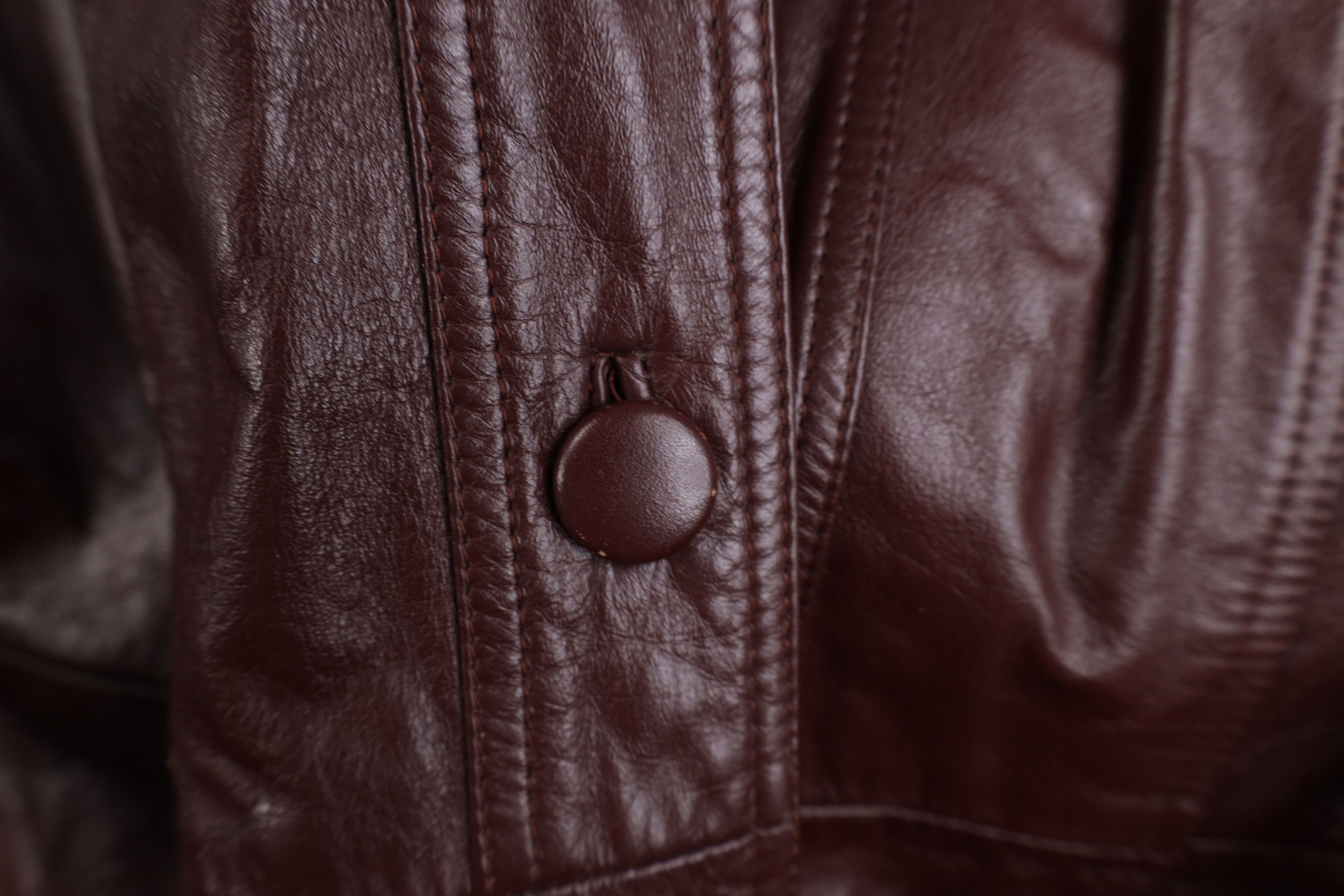 Vintage Vintage 70s Streetwear Belted Cow Leather Trench Coat Size 3XL / US 20-22 - 5 Thumbnail