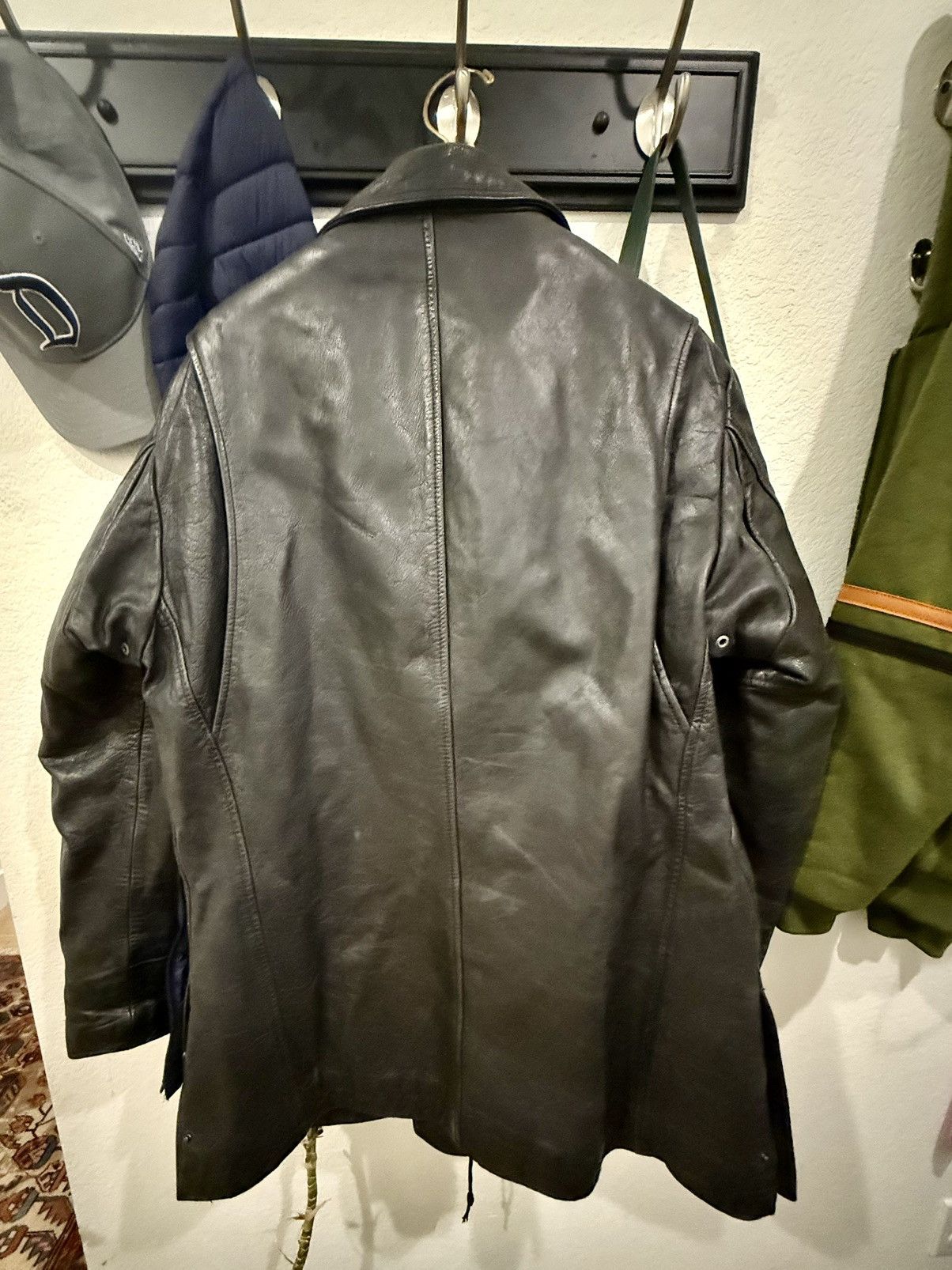 Ralph Lauren Sport “Polo Sport” Leather Peacoat – Vintage c. 1999. Perfect. Size US M / EU 48-50 / 2 - 5 Thumbnail