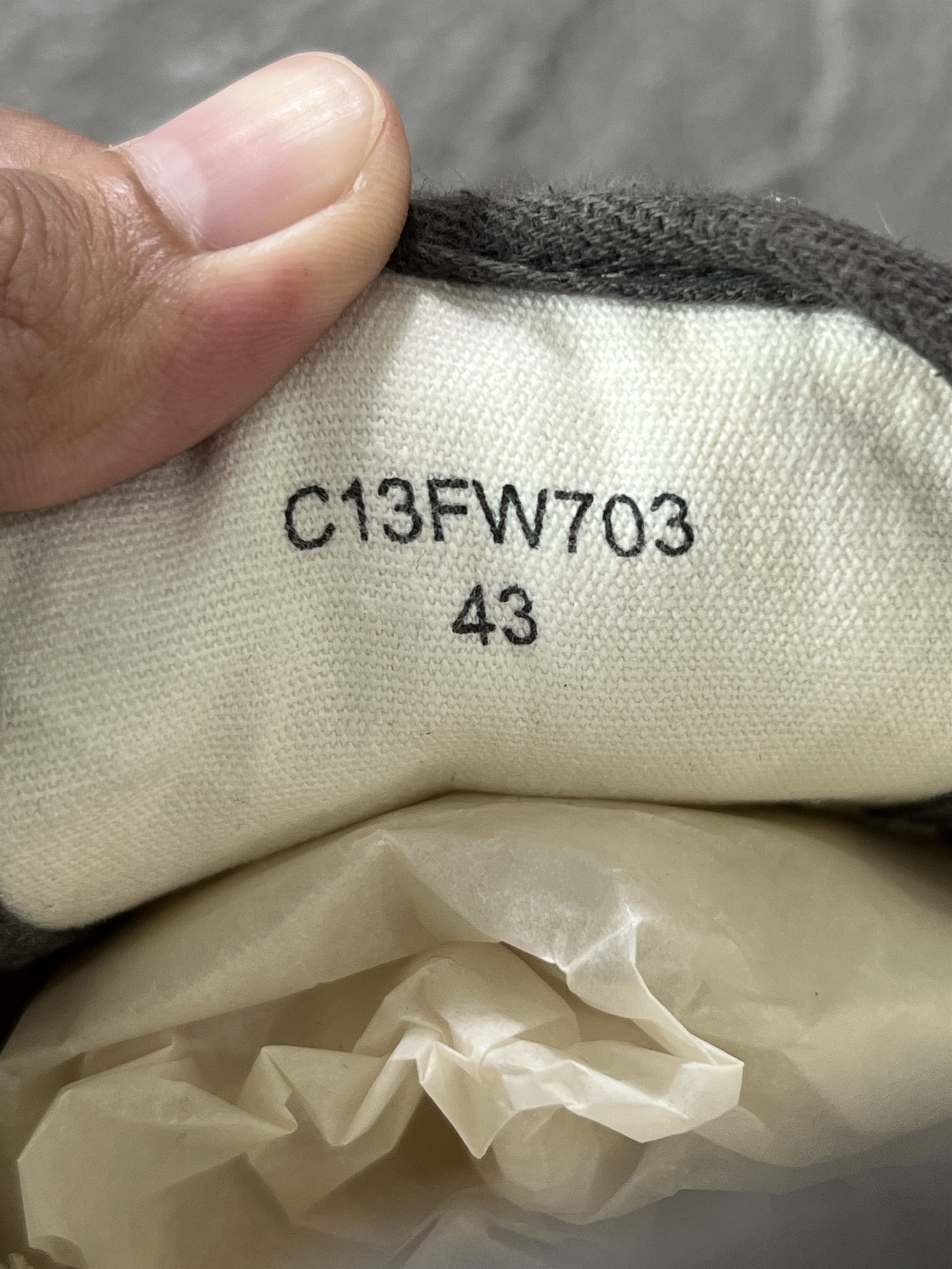 Maison MIHARA YASUHIRO Kamiya Canvas Sneakers Grey Low Top US10 EU43 Size US 10 / EU 43 - 11 Thumbnail