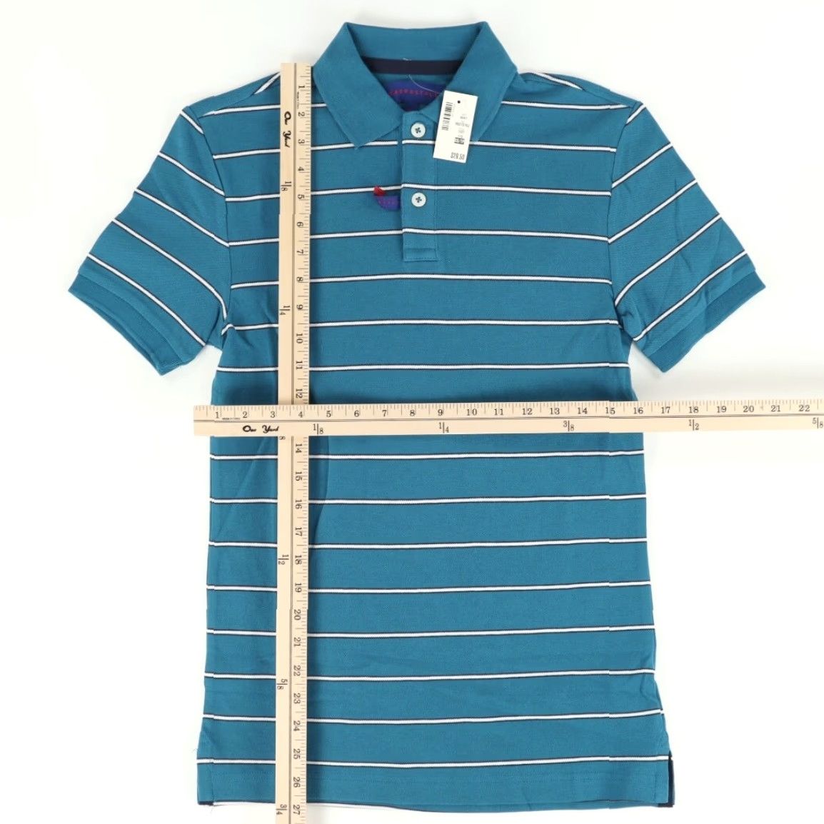 Aeropostale AeroPostale Polo Shirt Striped Green Men XS Shirt Size US XS / EU 42 / 0 - 3 Thumbnail
