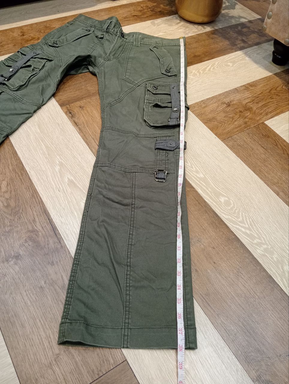 HIDEAWAYS HIDEAWAYS NICOLE JAPAN MULTIPOCKET BANDAGE FLARED PANTS Size US 35 - 19 Thumbnail