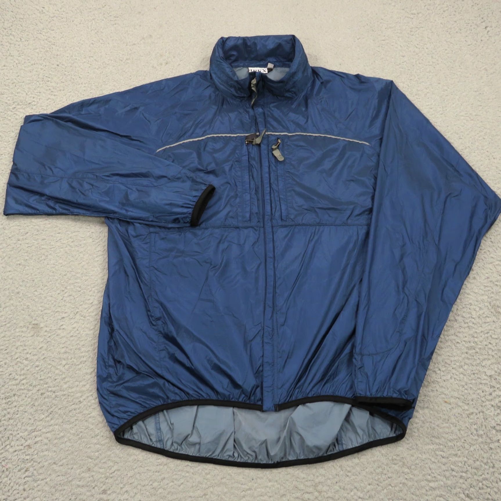 Vintage Ibex Jacket Men XL Blue Nylon Softshell Packable Removable Hood Rain Coat Trail Weathergear Zipper Pockets Size US XL / EU 56 / 4 - 2 Thumbnail