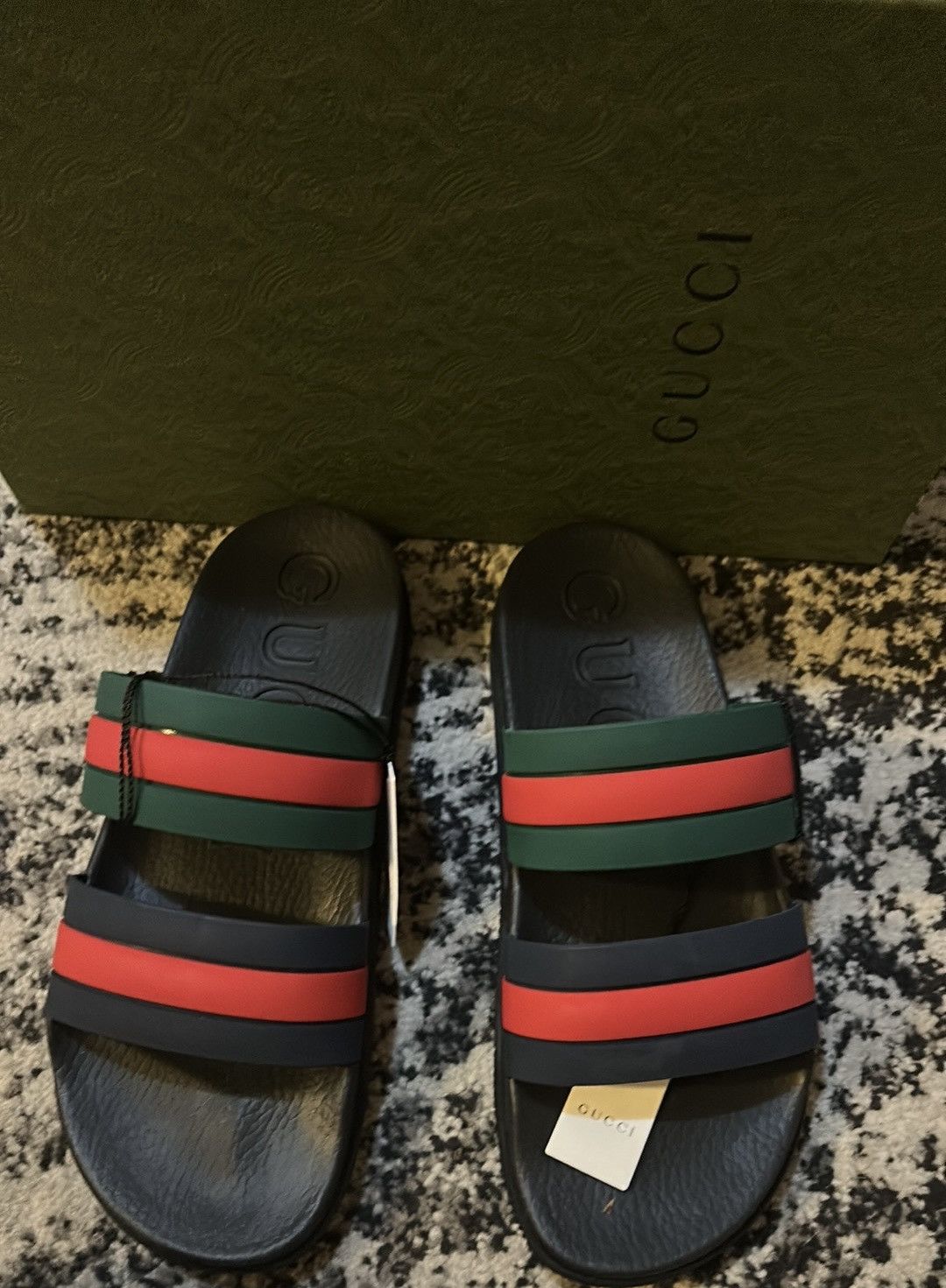 Gucci Gucci Agrado GRG Rubber Slide Sandal size 10 Size US 10 / EU 43 - 1 Thumbnail