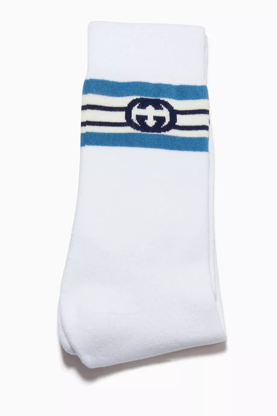Gucci GUCCI - GG LOGO INTERLOCKING SOCKS IN STRETCH COTTON SIZE L Size ONE SIZE - 9 Thumbnail