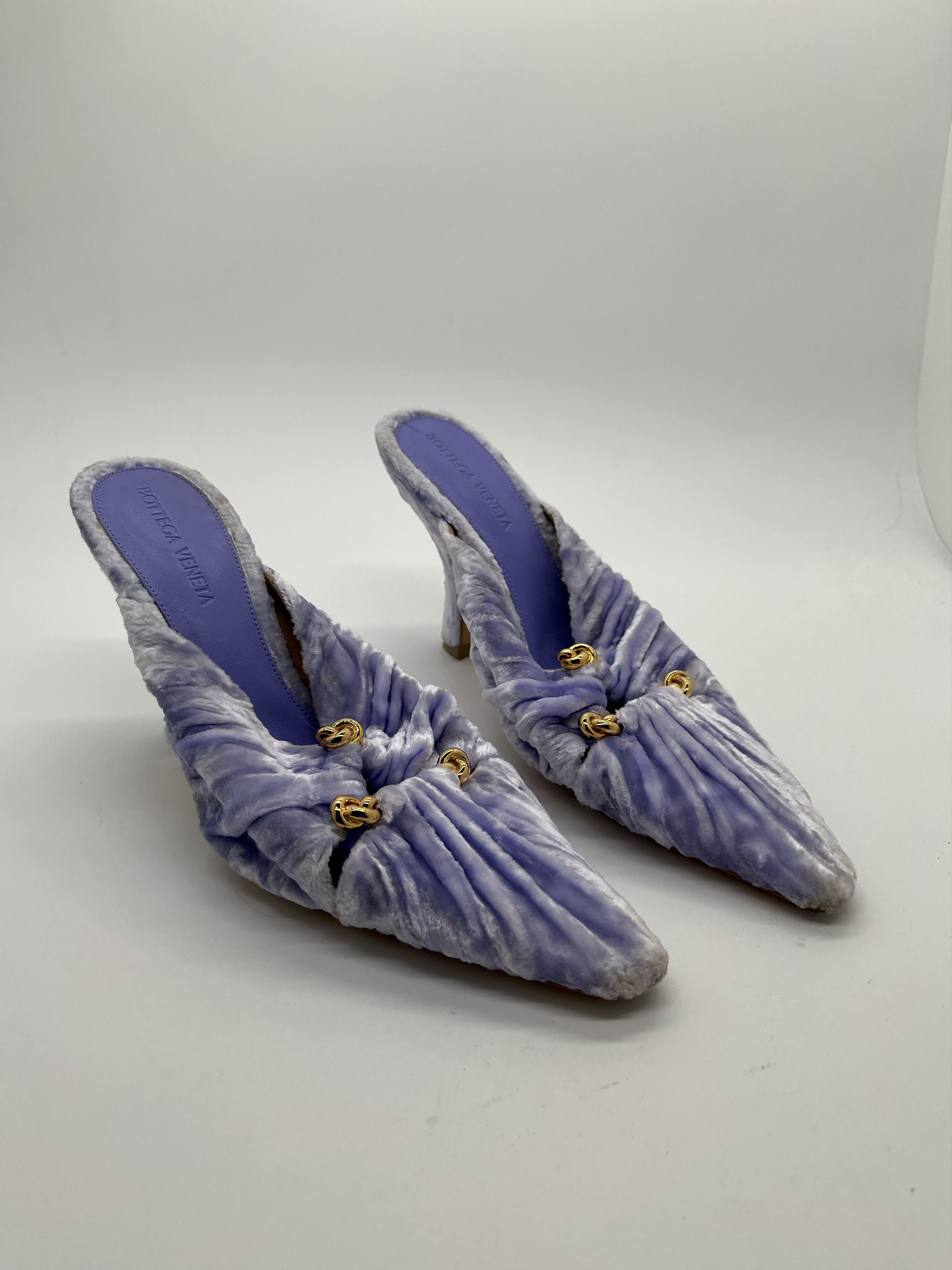 Bottega Veneta Velvet Bunnie Mules Size US 6 / IT 36 - 1 Thumbnail