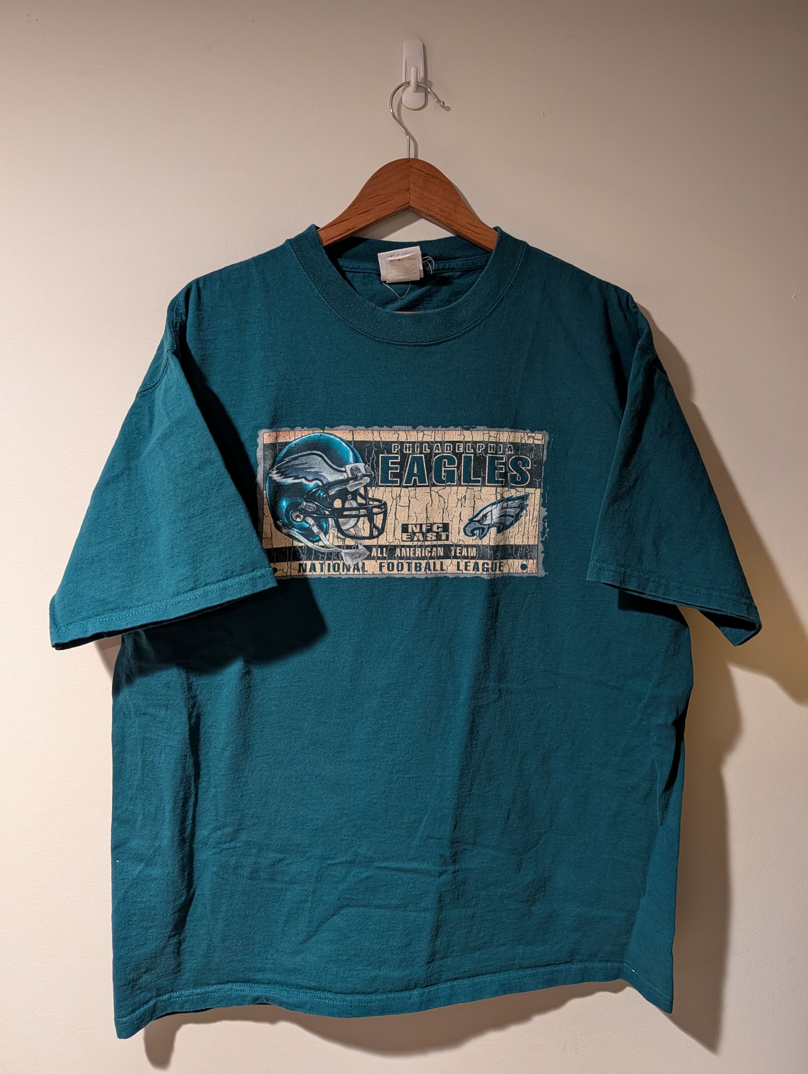 NFL Philadelphia Eagles T-Shirt Box Logo Graphic Football Team Size US XL / EU 56 / 4 - 1 Thumbnail