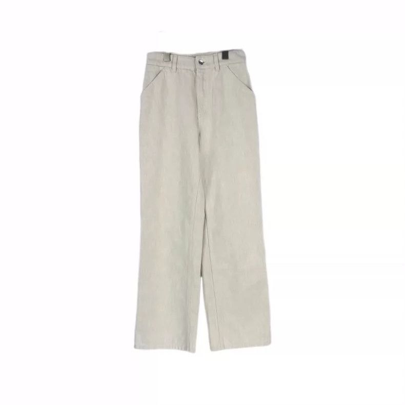 Loro Piana LORO PIANA White American-style trousers with plain color Size 25" / US 0 / IT 36 - 1 Thumbnail