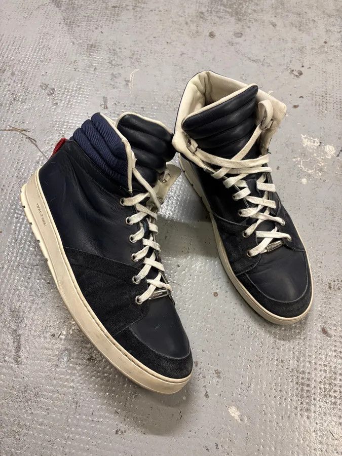 Dior 2000s Dior Homme Navy & Red High Top Sneakers Size US 10 / EU 43 - 6 Thumbnail