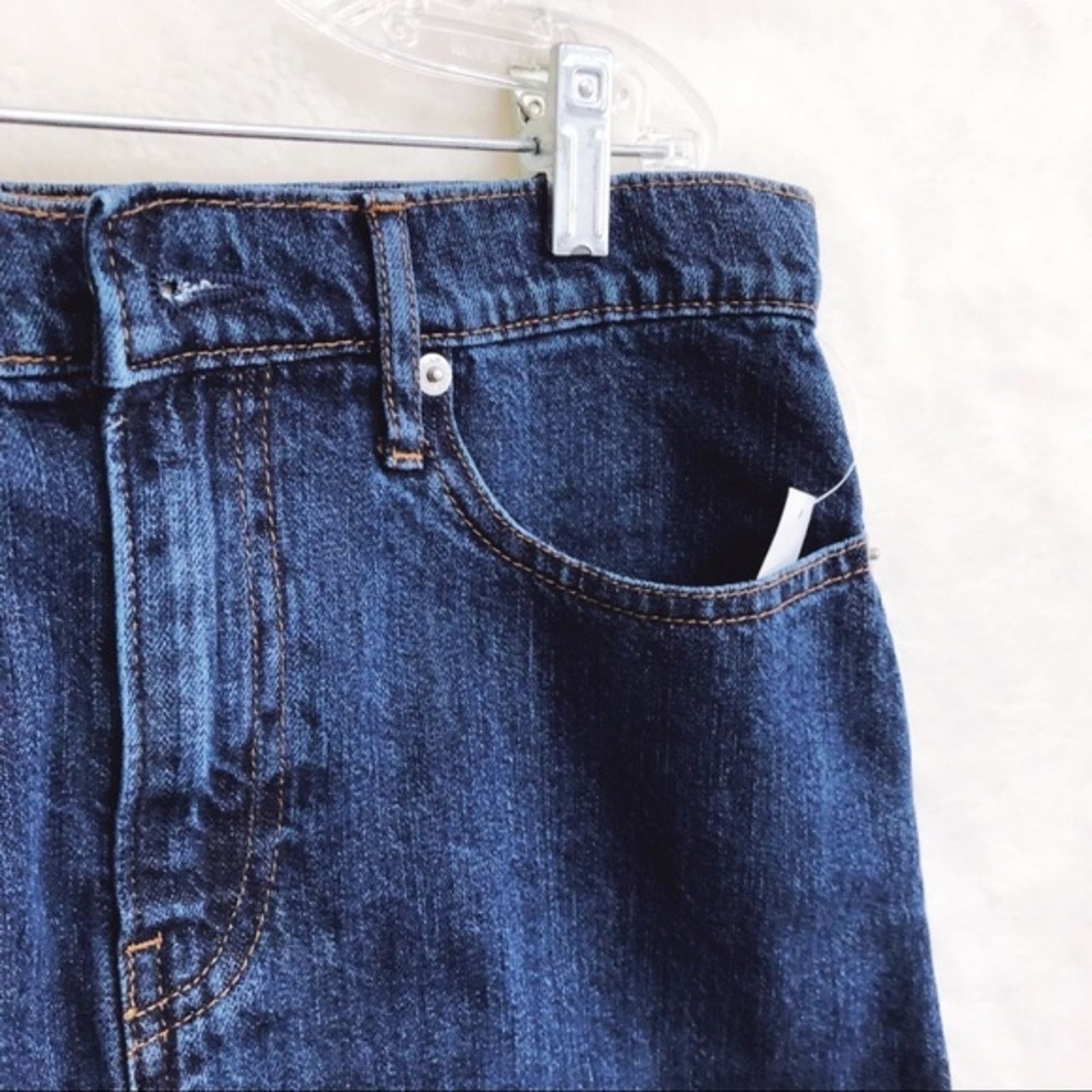 Gap GAP Blue Dark Wash 5-Pocket Denim Mini Skirt Size 28" / US 6 / IT 42 - 7 Thumbnail