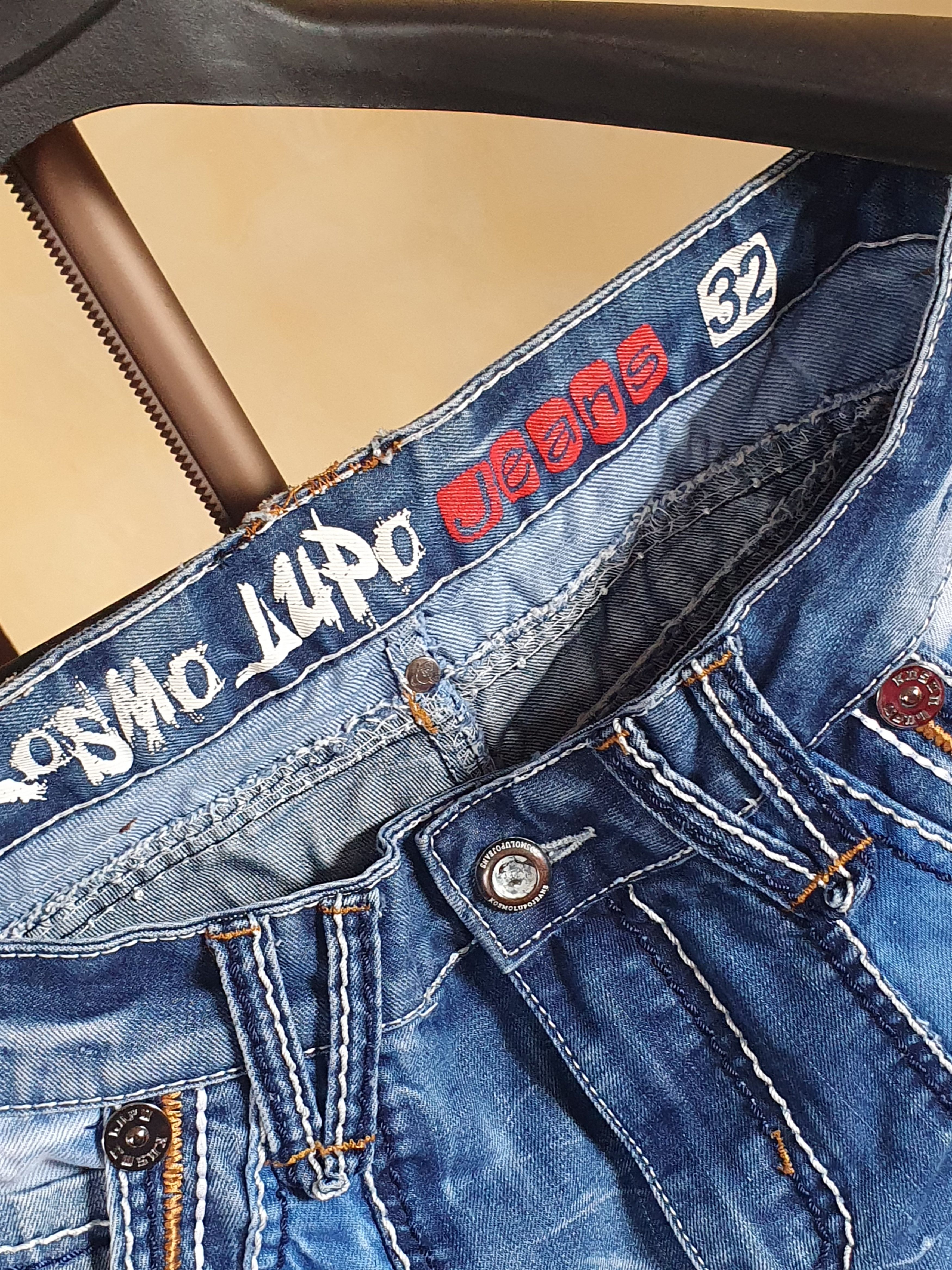 Other Kosmo Lupo Jeans Embroidered Patchwork Тhick Seams Size US 32 / EU 48 - 3 Thumbnail