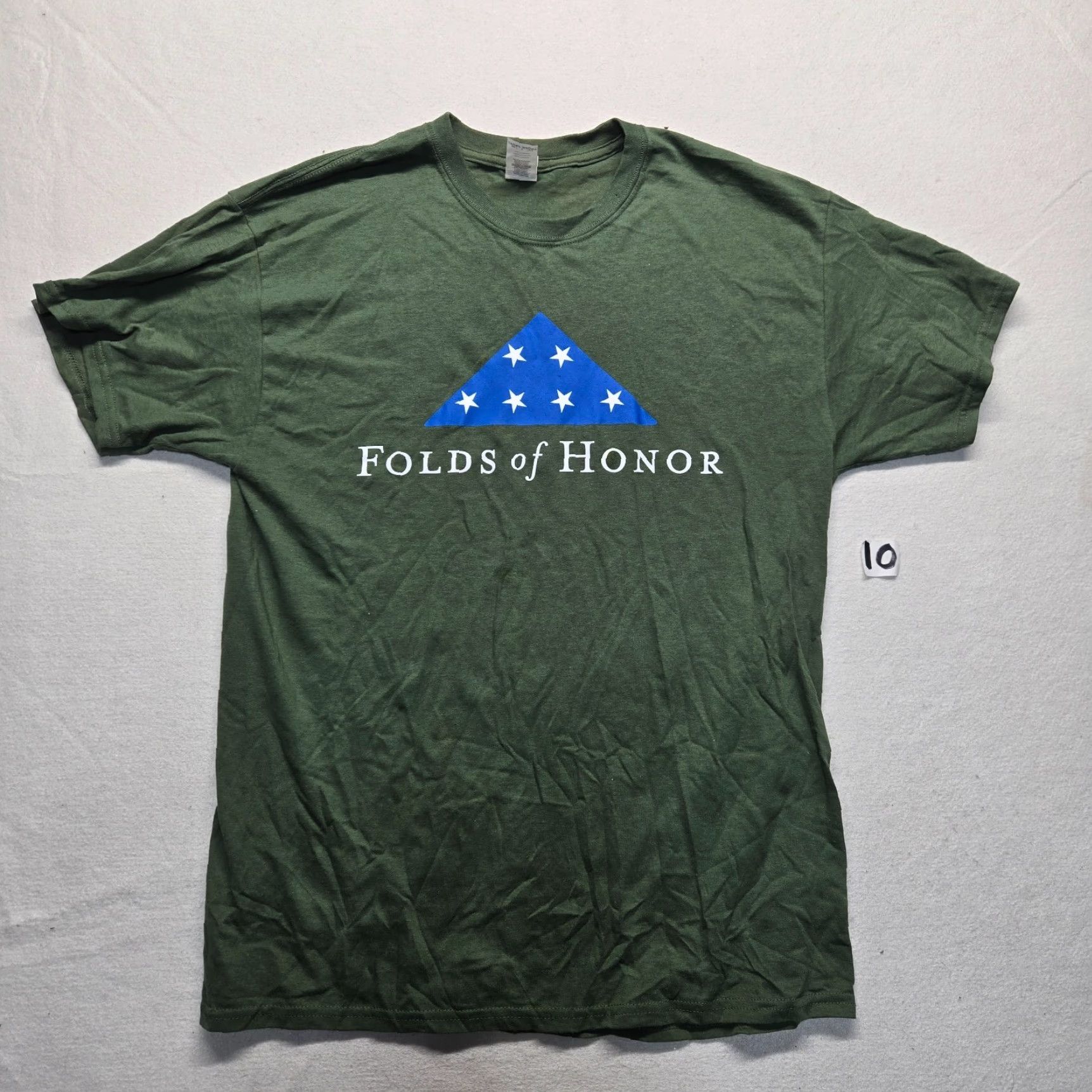 Gildan Texas Roadhouse Folds Of Honor Employee Green Tee Shirt Short Sleeve L Large Unisex Adults Cotton Gildan T-Shirt Embroidered Regular Size US L / EU 52-54 / 3 - 2 Thumbnail