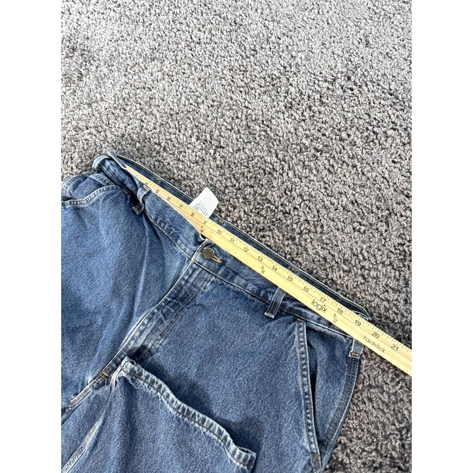 Carhartt VINTAGE Carhartt Jeans Mens 40x32 Relaxed Straight B13 DPS Workwear Utility Blue Cotton Denim Pockets Mens Size US 40 / EU 56 - 5 Thumbnail