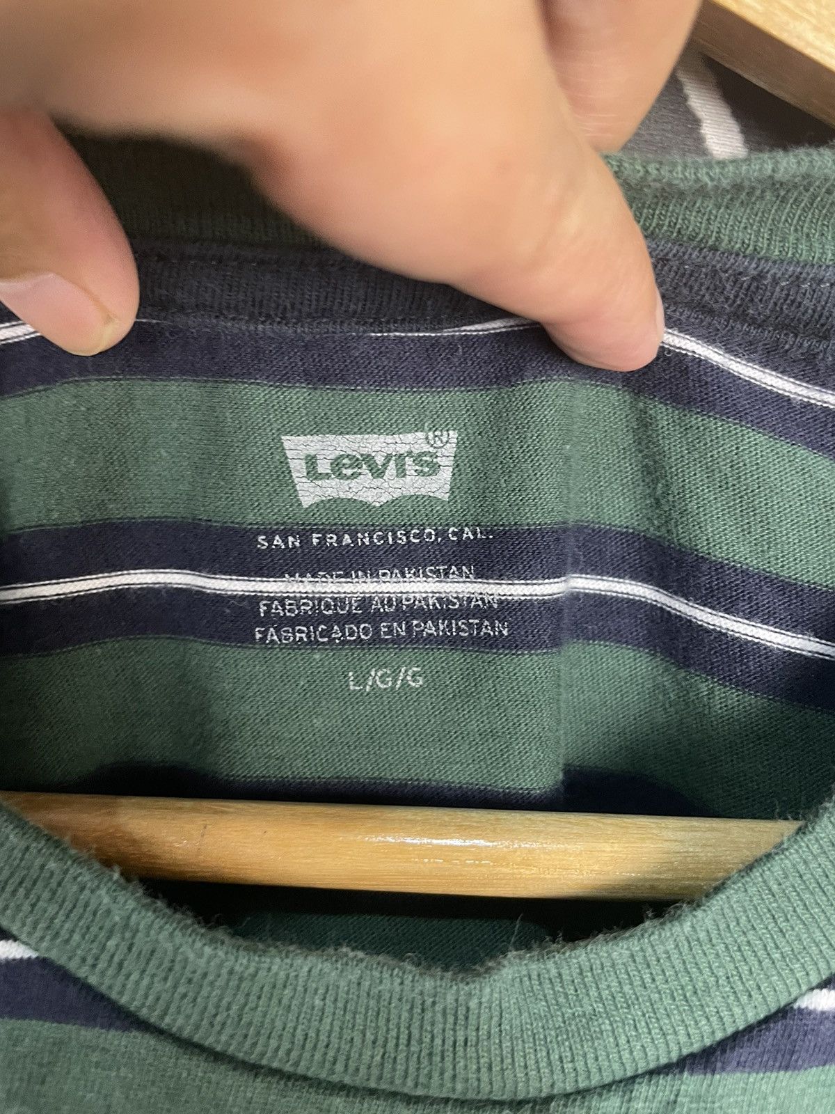 Levi's × Levi's Vintage Clothing Levi’s Stripe Pocket Tee Size US L / EU 52-54 / 3 - 4 Thumbnail