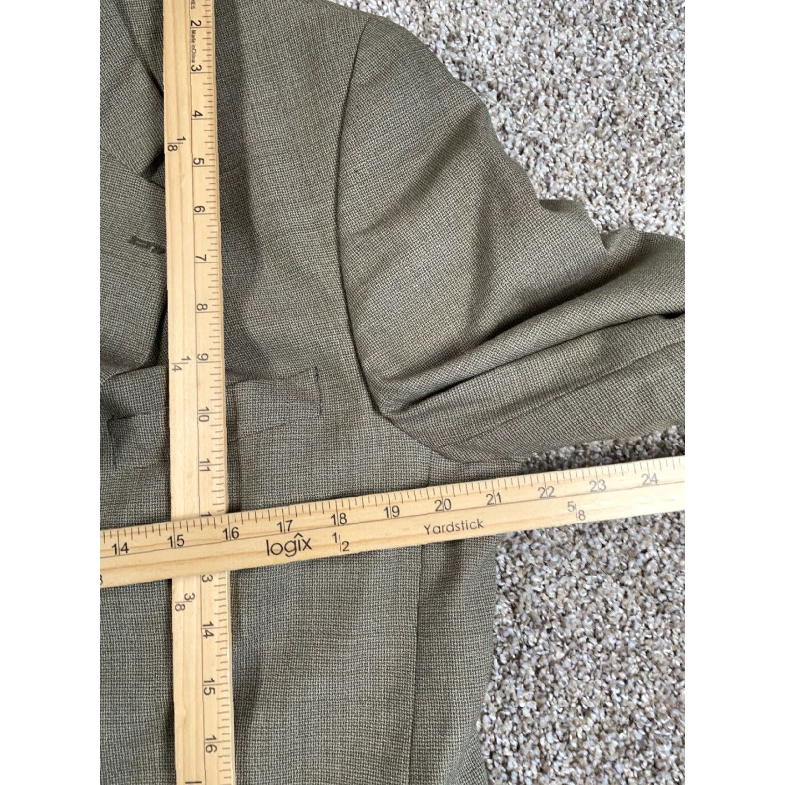 Ralph Lauren Vintage Ralph Lauren Men's Wool Blazer - 40 Regular Green Single-Breasted 3-Button Classic Coat Size 40R - 6 Thumbnail