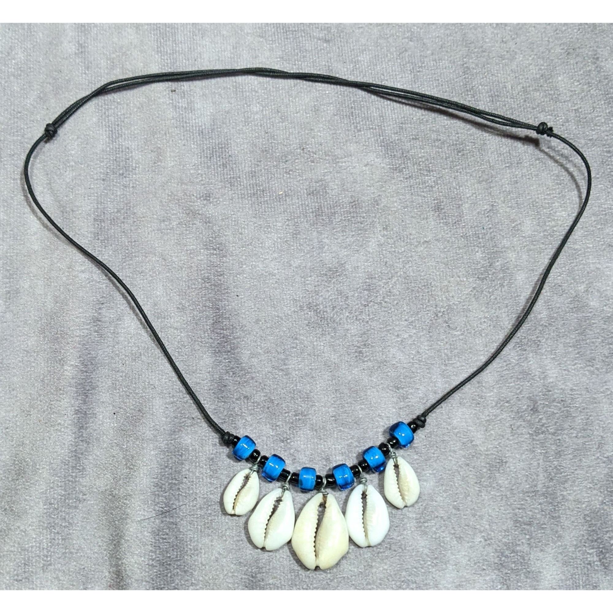 Other Vintage 90s Mermaidcore Beachy Cowrie Shell And Blue Glass N Size ONE SIZE - 6 Thumbnail