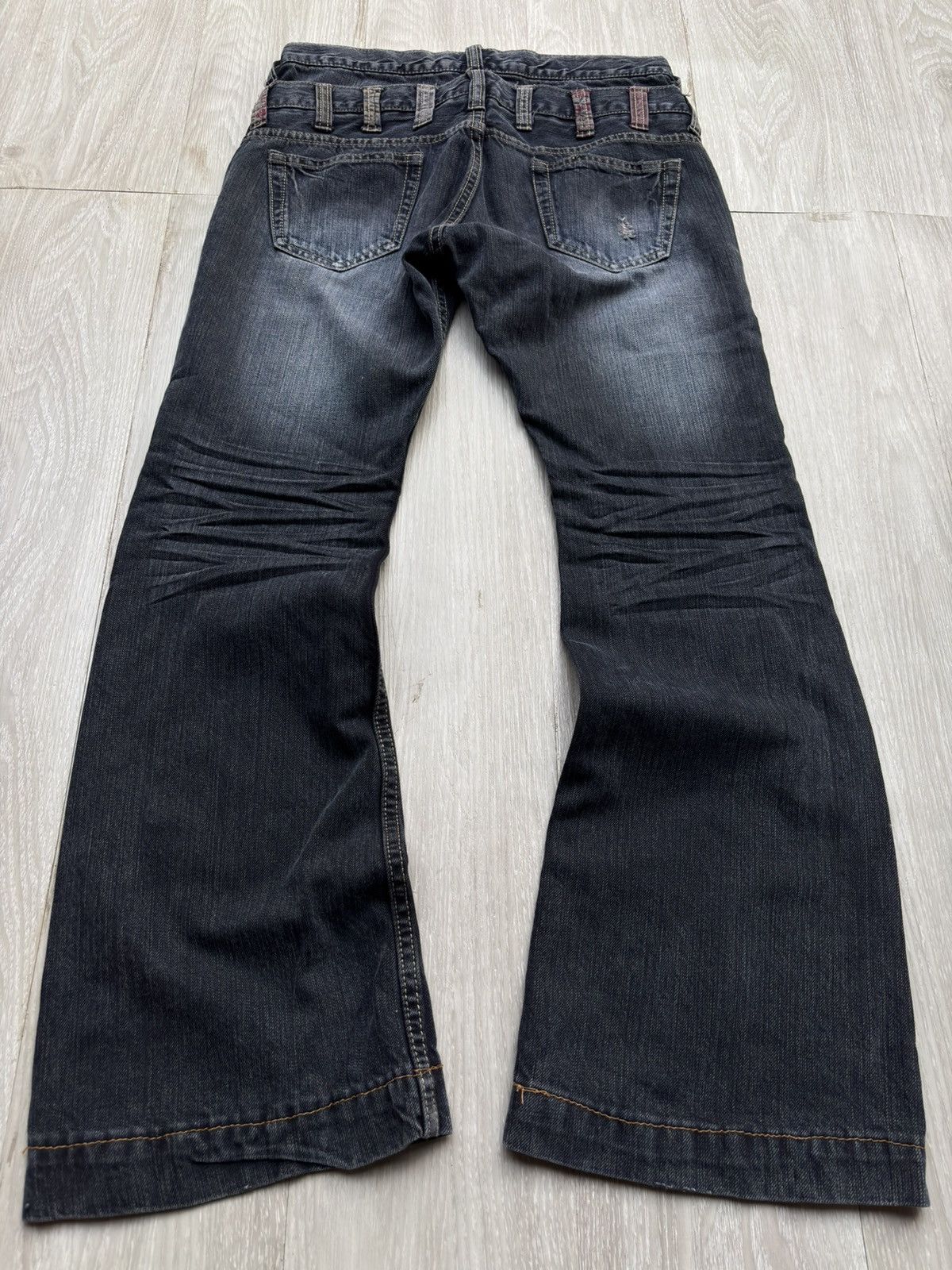 Japanese Brand ORIRIN double waist flare jeans Size US 27 - 5 Thumbnail