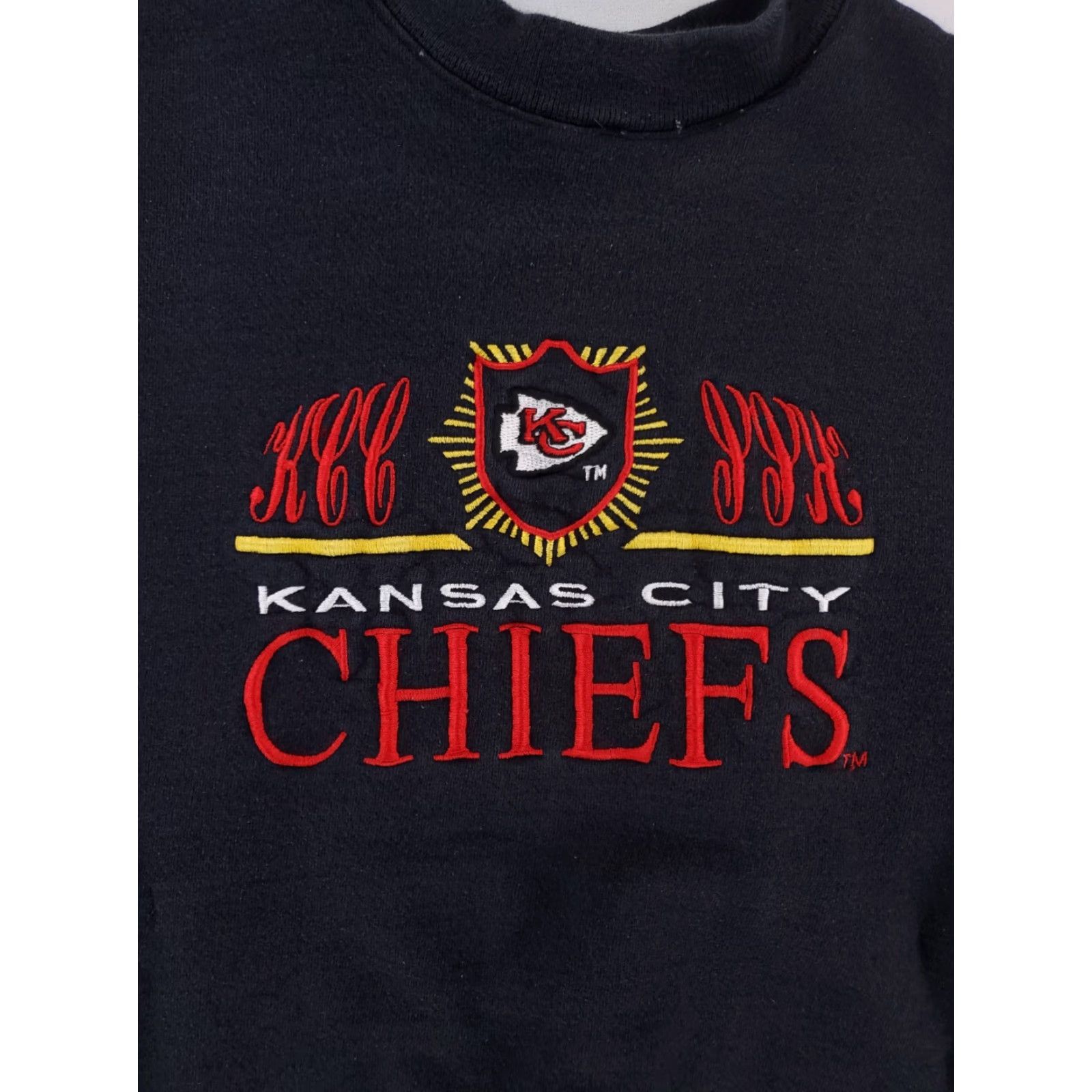 Logo Athletic VINTAGE Kansas City Chiefs Sweatshirt Logo Athletic Black Made USA Mens L 80s 90s Pullover Mens L Shirt Size US L / EU 52-54 / 3 - 2 Thumbnail