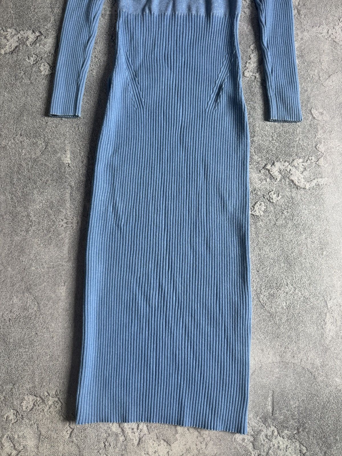 Hugo Boss Hugo Boss ribbed knitwear long sleeve maxi midi dress 👗 blue Size M / US 6-8 / IT 42-44 - 11 Thumbnail