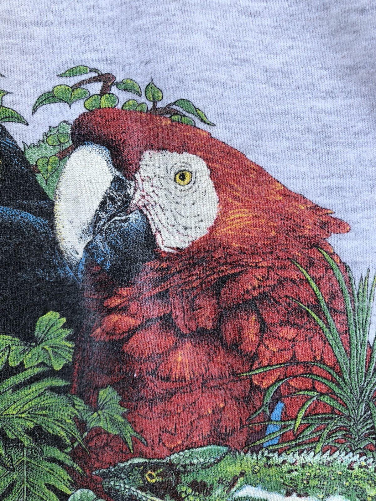 Vintage Vintage 90s Habitat Rainforest Animals Nature Mirror Tshirt Size US XL / EU 56 / 4 - 14 Thumbnail