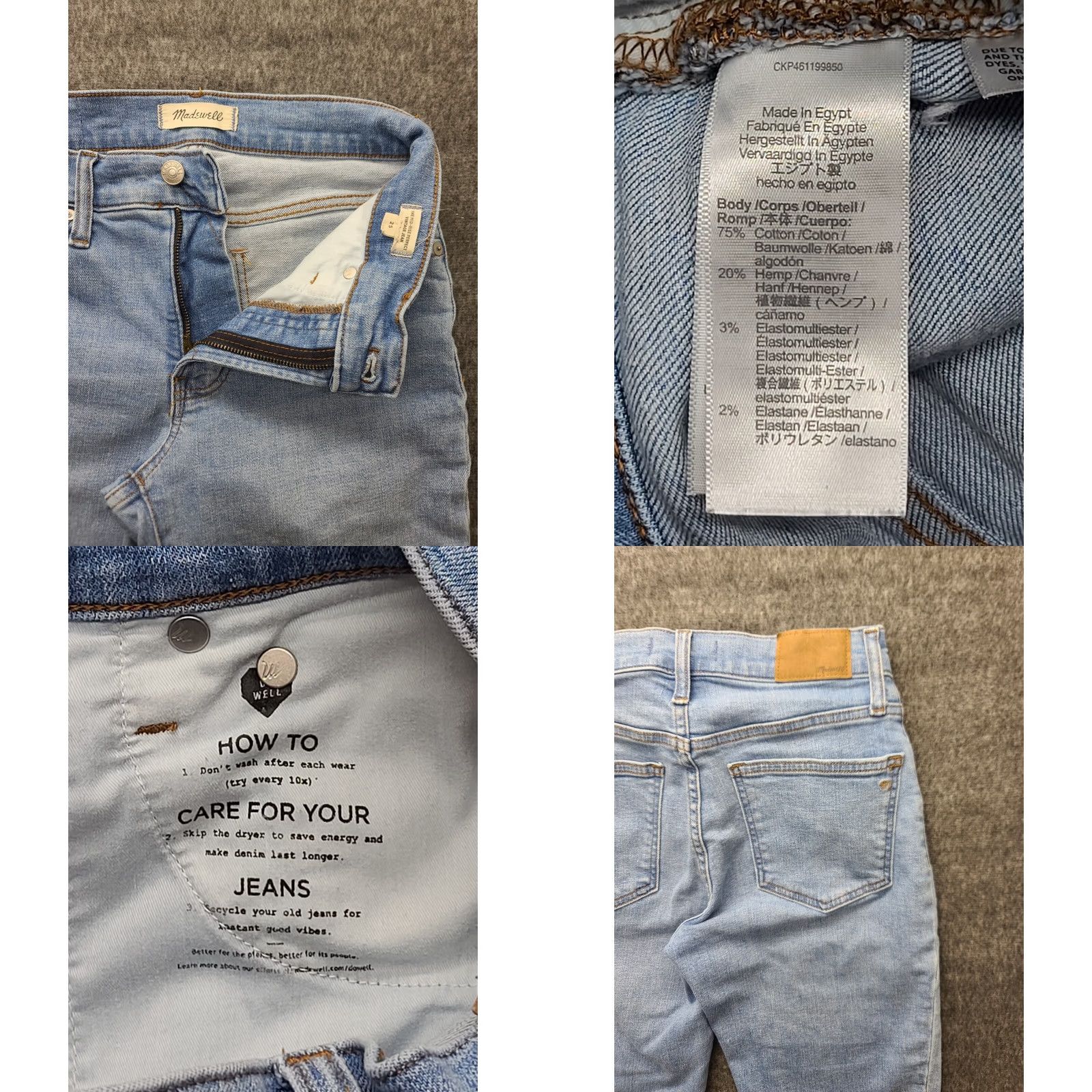Madewell Madewell Mid Rise Perfect Vintage Jeans Womens 25x27 Regular Fit Stretch Denim Blue 5-Pocket 90s Bohemian Size 42" / US 20 - 8 Thumbnail