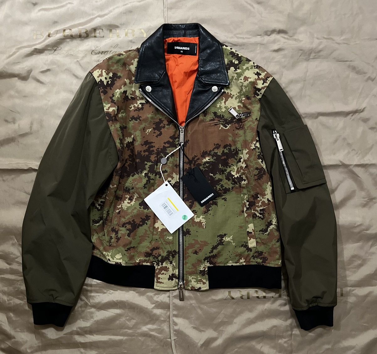 Dsquared2 DSQUARED2 CAMOUFLAGE LEATHER APPLICATIONS BLOUSON size 52 Size US L / EU 52-54 / 3 - 1 Thumbnail