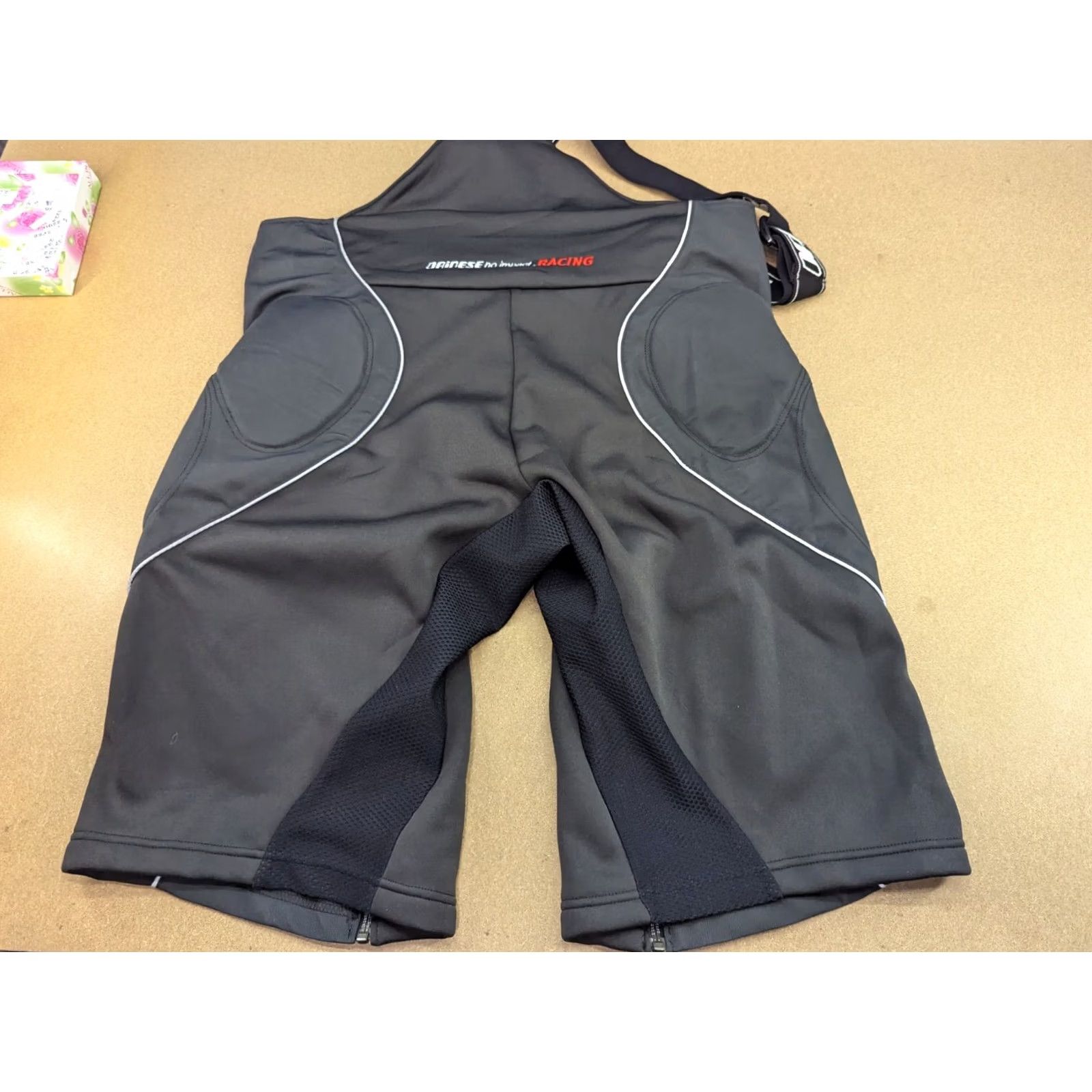 Dainese Dainese Ski Shorts Mens XL Suspenders Outdoor Winter Side Leg Protection Athletic Logo Black Polyester Quick Dry Skiing Size US 36 / EU 52 - 2 Thumbnail