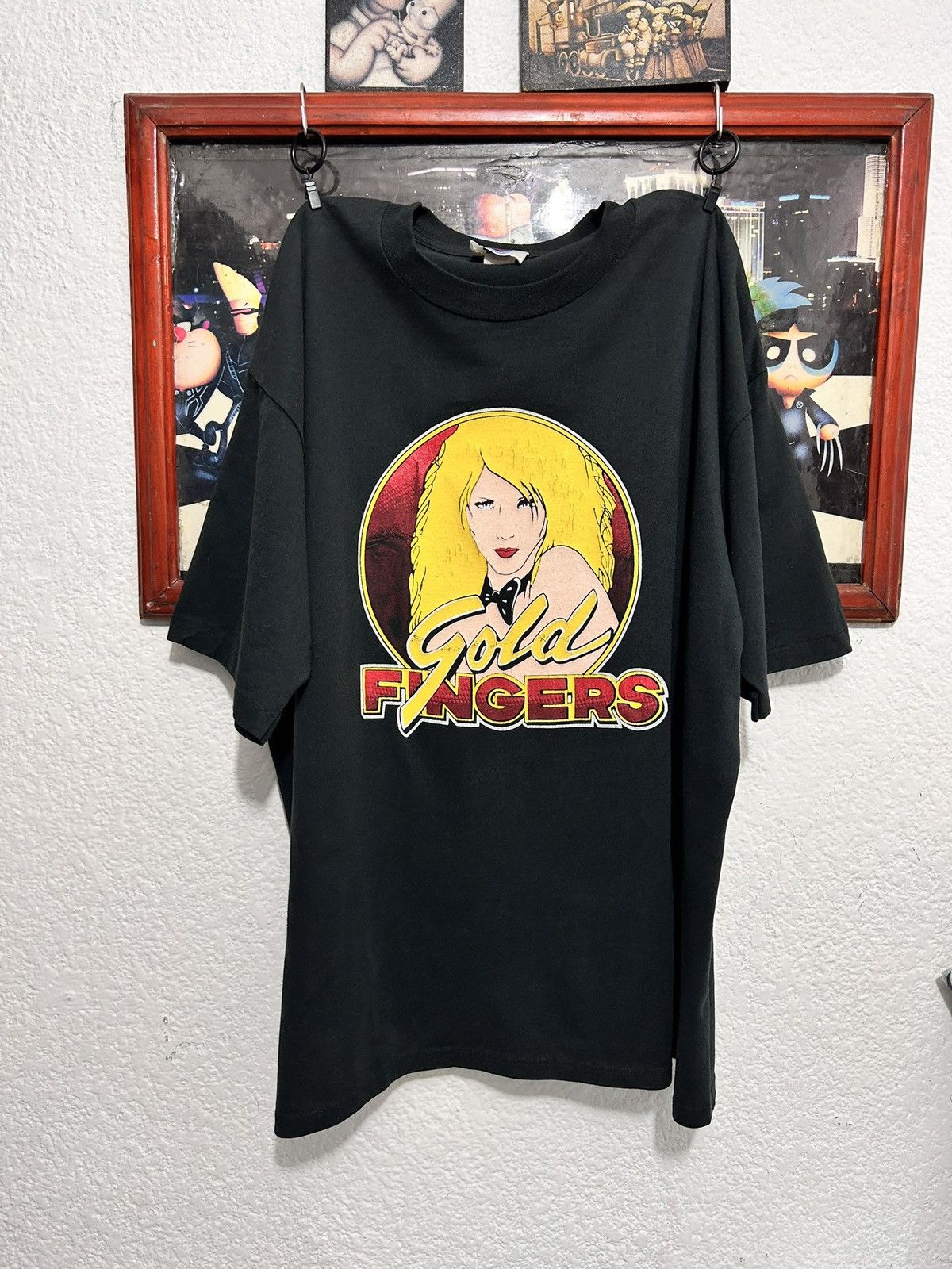 Vintage GOLD FINGERS HOT GIRL STRIP TEE VINTAGE 1990’s Size US XL / EU 56 / 4 - 1 Thumbnail