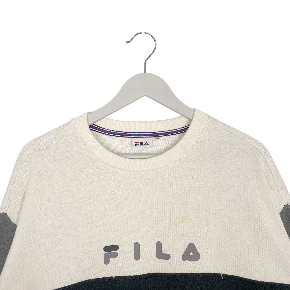 Vintage Vintage Fila Crewneck Sweathirt Black/White Size L Size US L / EU 52-54 / 3 - 4 Thumbnail