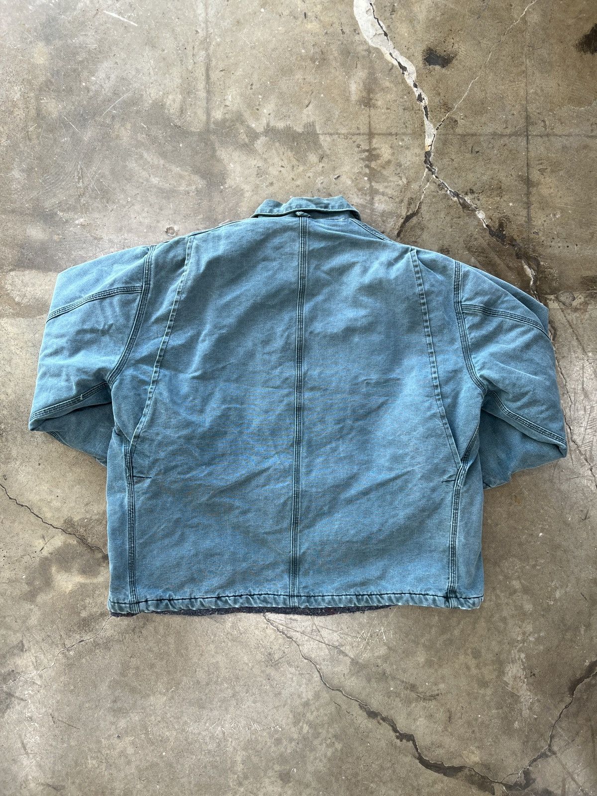 Carhartt × Vintage Vintage 90's Carhartt Logo Patch Emerald Green Jacket XXL Size US XXL / EU 58 / 5 - 4 Thumbnail