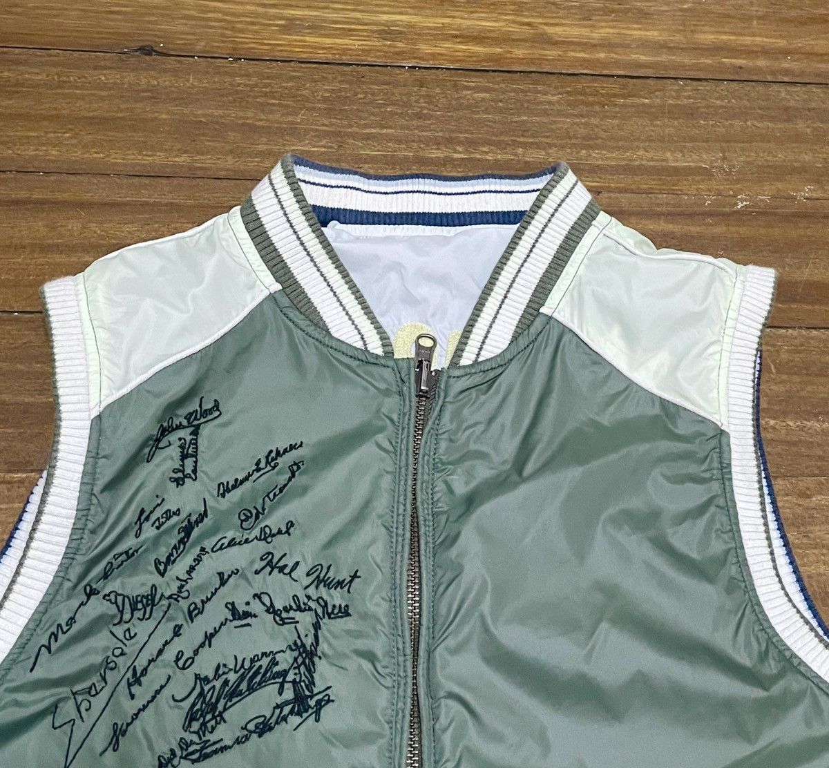 Diesel Very Rare Vintage Brand Diesel Sukajan Reversible Vest 1990s Size US S / EU 44-46 / 1 - 5 Thumbnail
