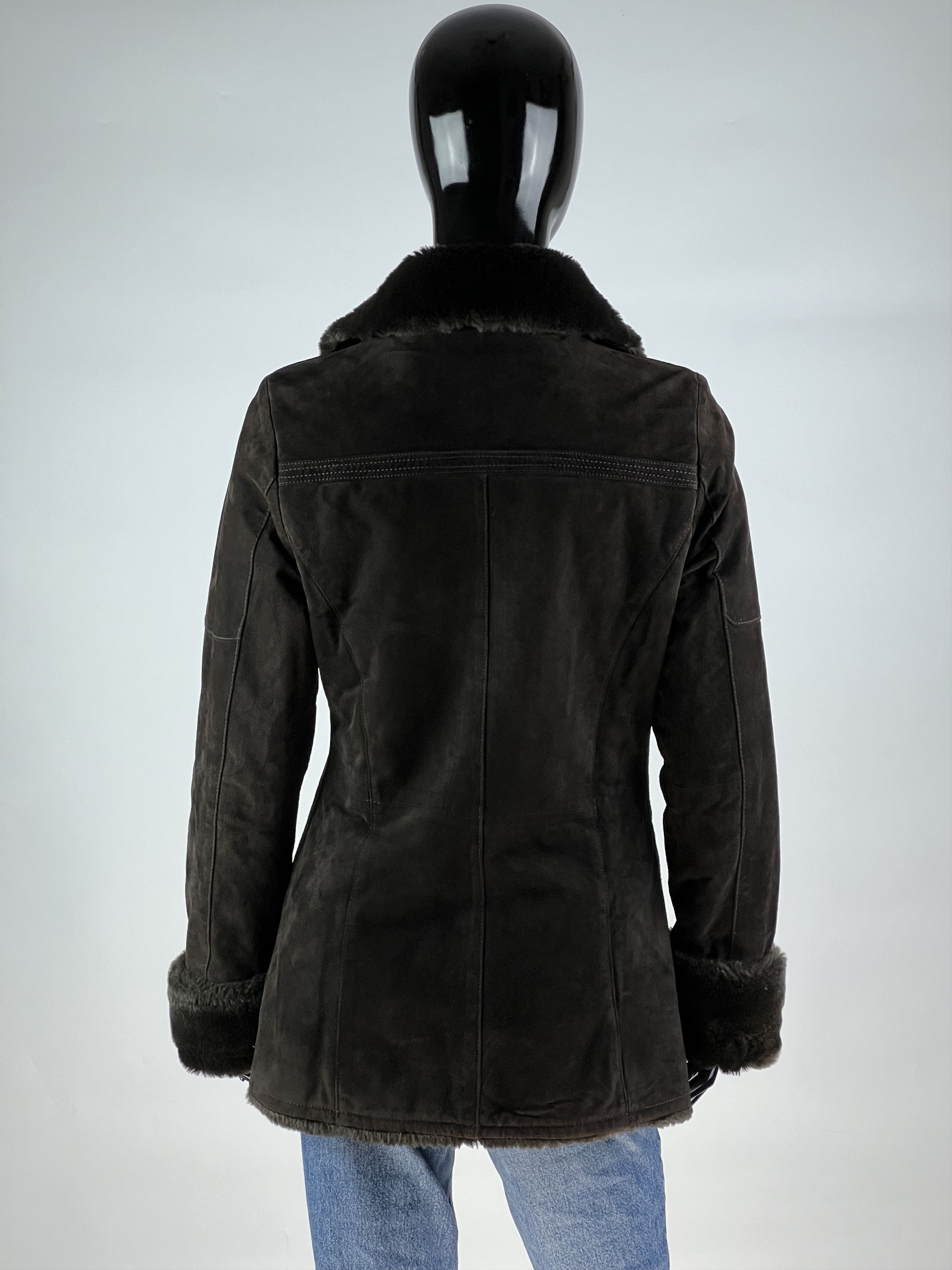Designer Oakwood Women's Suede Leather Jacket Size S Faux Fur Lined Size S / US 4 / IT 40 - 4 Thumbnail