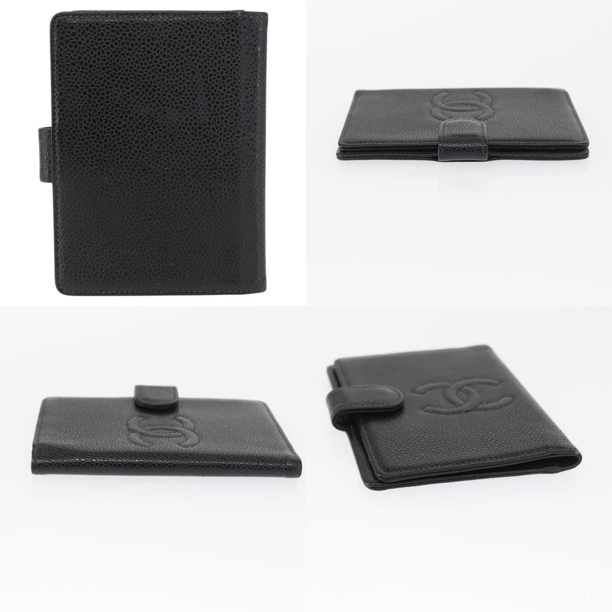 Chanel Chanel Day Planner Cover Caviar Skin Black Gold CC Size ONE SIZE - 3 Thumbnail