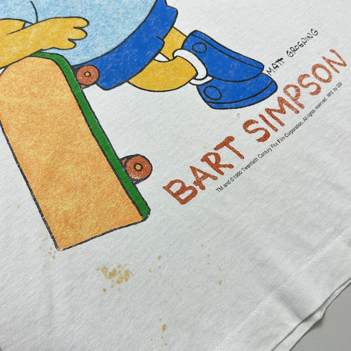 The Simpsons Vintage thrashed distressed THE SIMPSONS 1990 bart t-shirt Size US XL / EU 56 / 4 - 5 Thumbnail