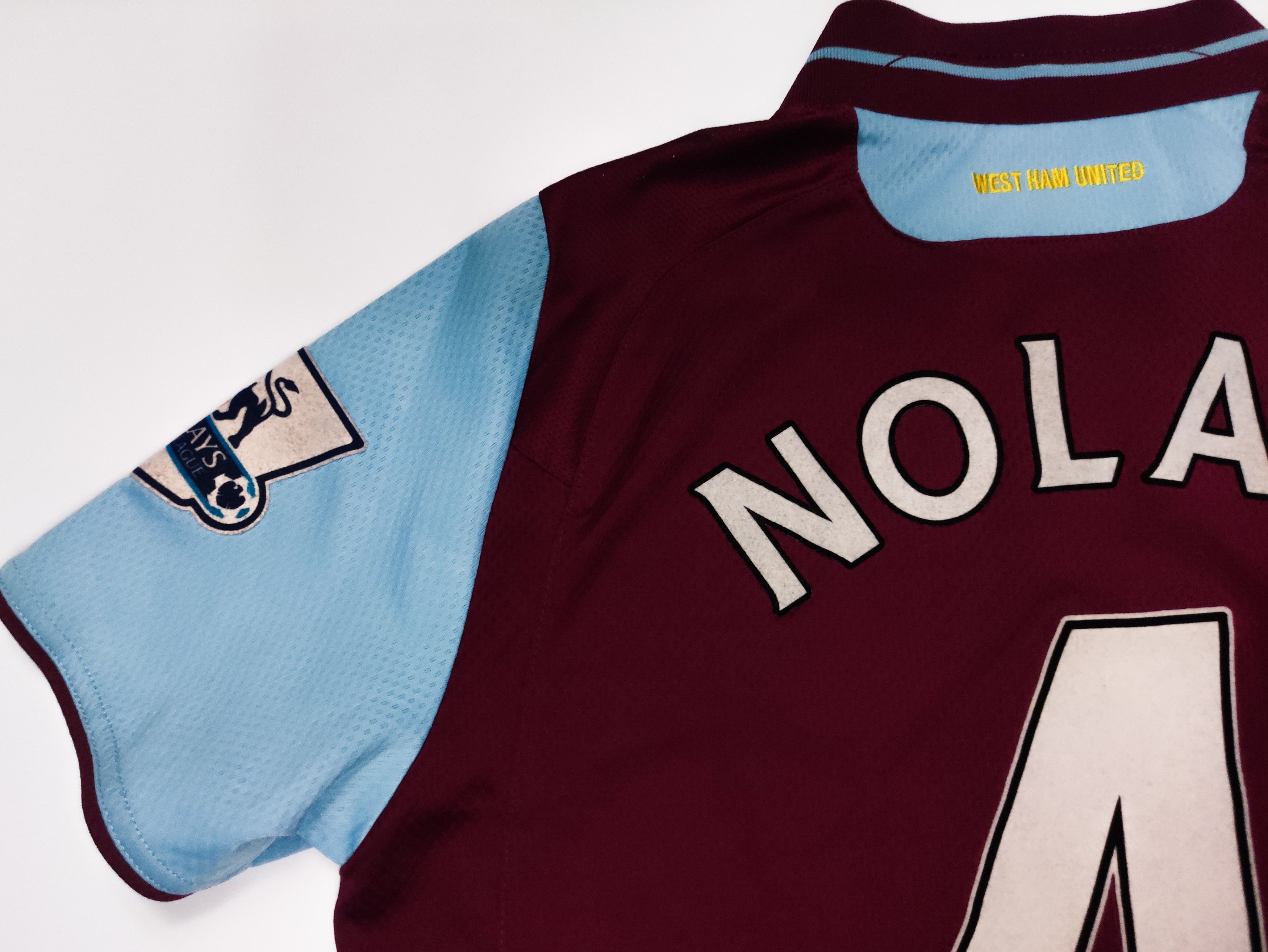 Macron Nolan #4 West Ham United 2012 2013 Macron Home Shirt Kit Size US XXS / EU 40 - 8 Thumbnail