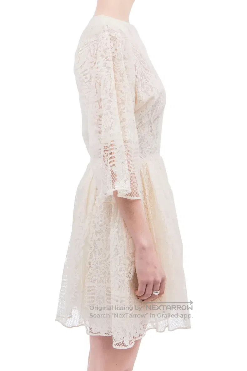 Valentino Valentino White lace mid-sleeved dress Size XS / US 0-2 / IT 36-38 - 2 Thumbnail