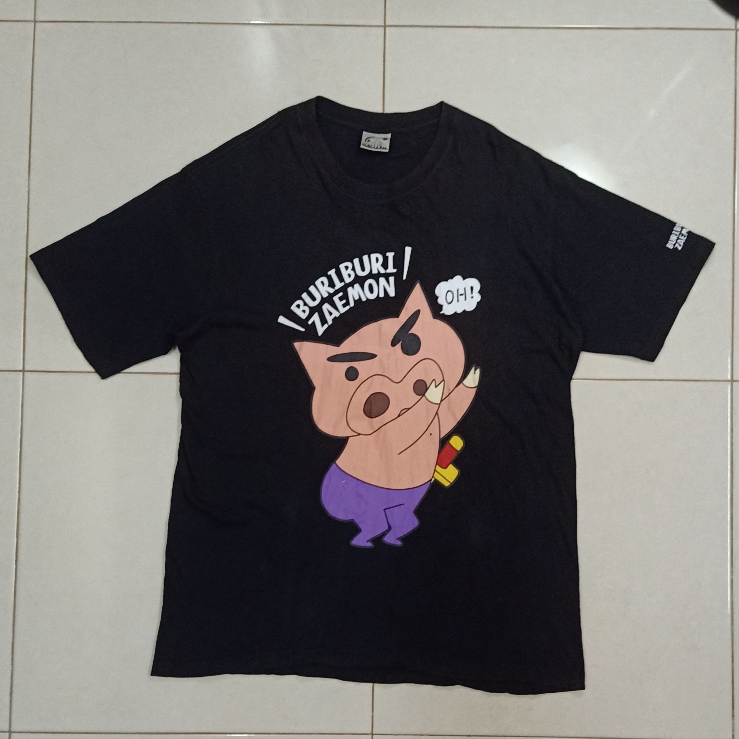 Anime × Japanese Brand BURIBURIZAEMON Crayon Shin-chan Big Graphics Black Tee Size US XL / EU 56 / 4 - 3 Thumbnail