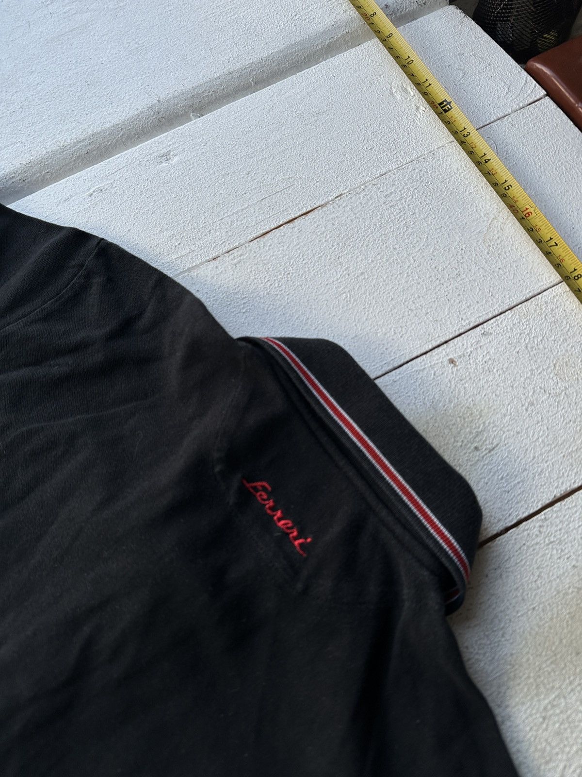 Ferrari 🚨RACING FERRARI BLACK POLO LOGO SPORT TEE MEN BLACK FADE Size US XL / EU 56 / 4 - 10 Thumbnail