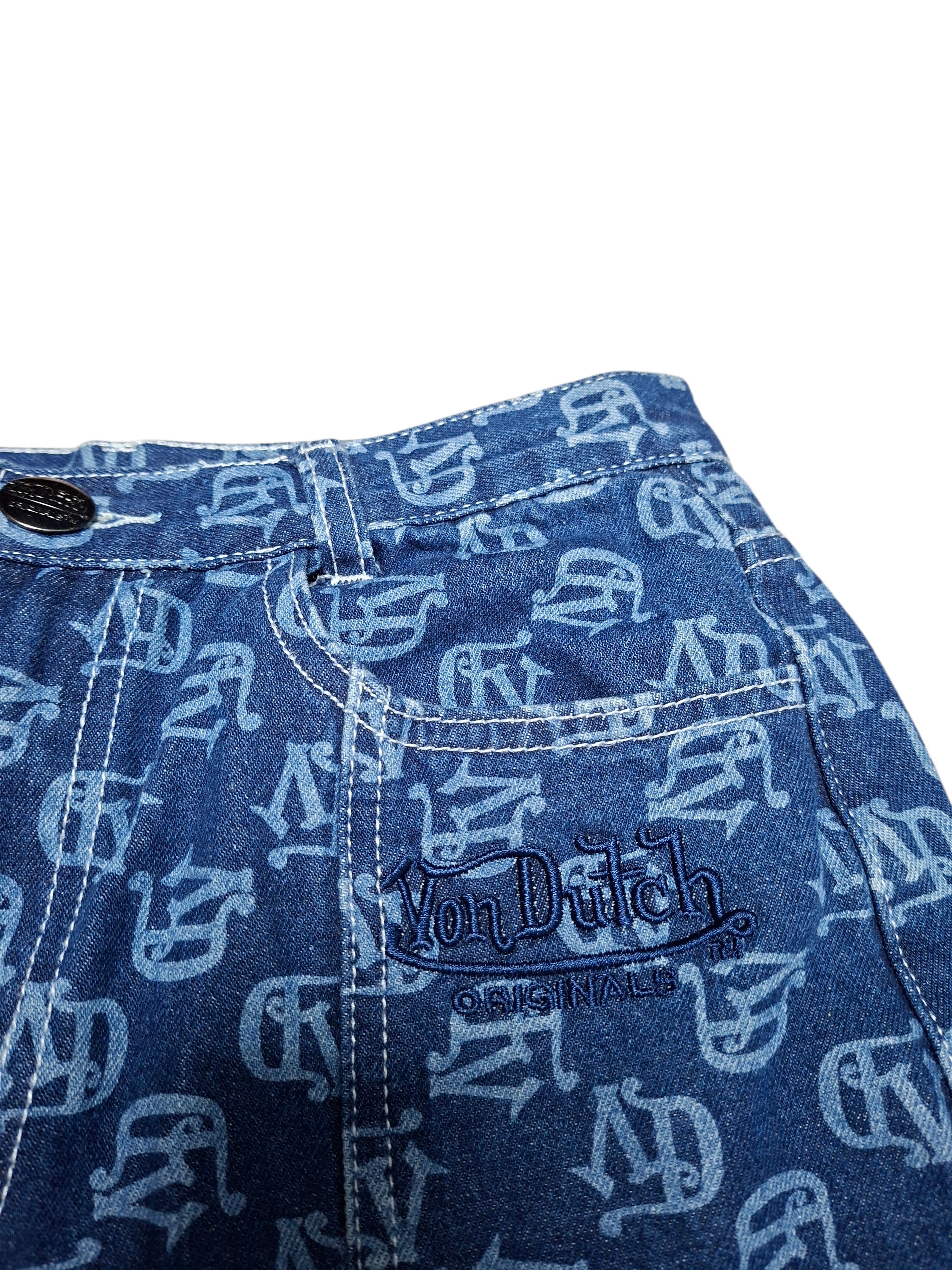 Von Dutch VON DUTCH FIRE MONOGRAM BAGGY CARGO LADY`S JEANS DENIM Size 26" / US 2 / IT 38 - 3 Thumbnail
