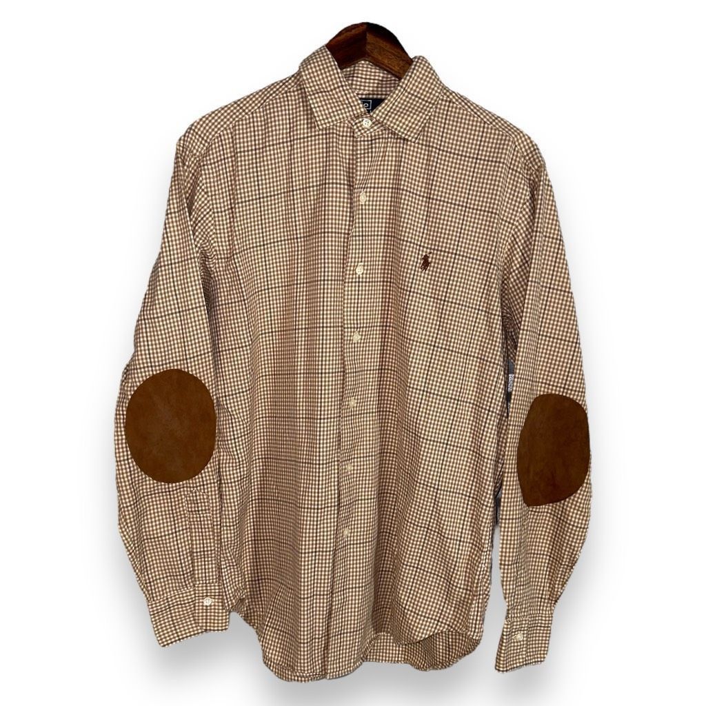 Polo Ralph Lauren 90s Polo Ralph Lauren Flannel Suede Patch Shooting Bradford Shirt M Size US M / EU 48-50 / 2 - 1 Thumbnail