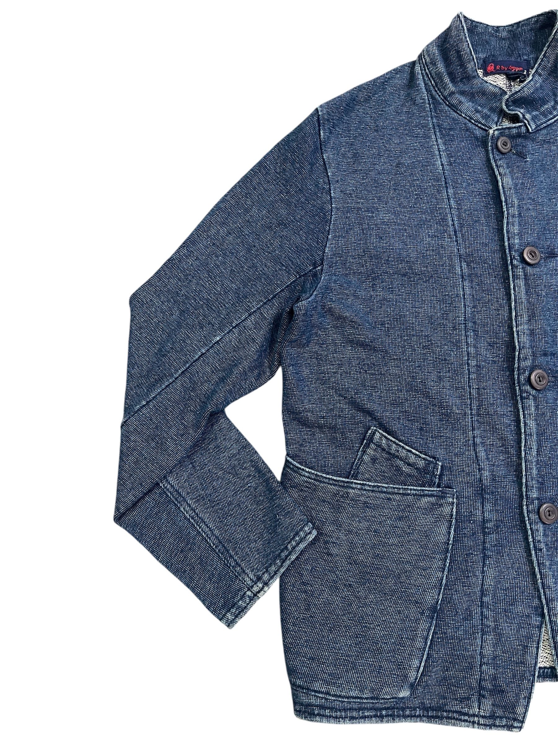 45rpm × Japanese Brand R by 45RPM Blue Indigo Cotton Knit Chore Jacket Size US M / EU 48-50 / 2 - 3 Thumbnail